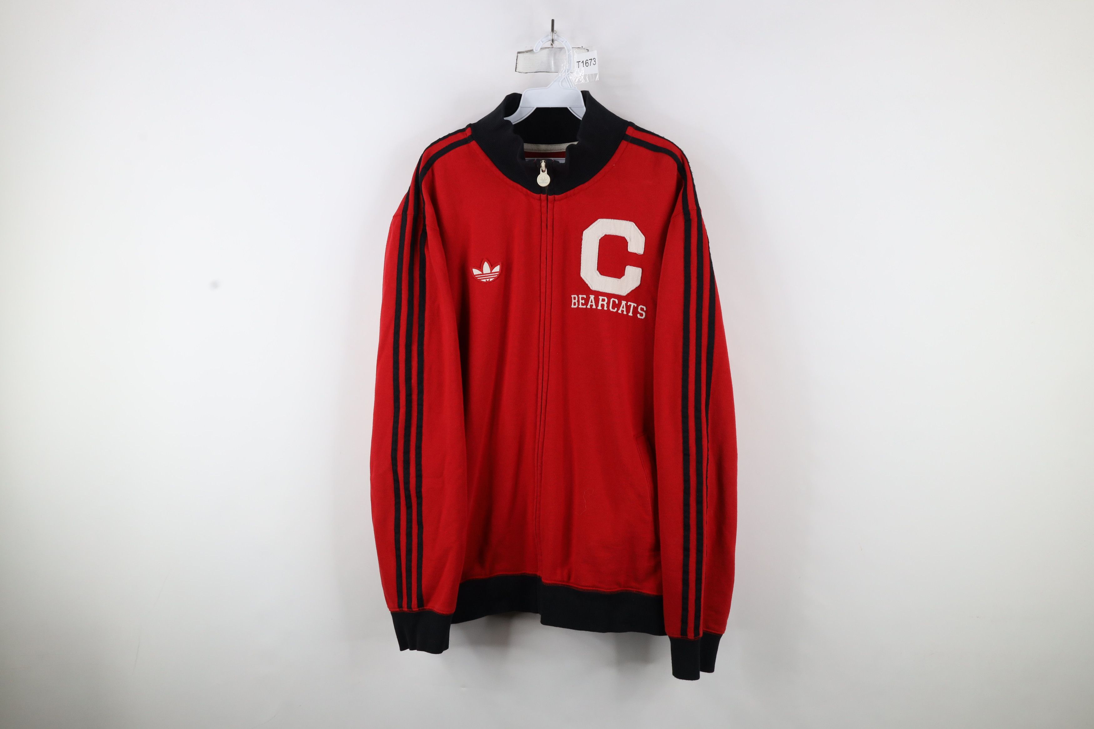 Adidas × Vintage Vintage Adidas Striped University of Cincinnati Track Jacket Size US XL / EU 56 / 4 - 1 Thumbnail