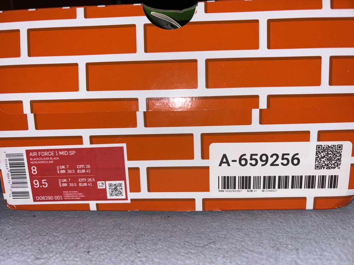 Nike × Off-White Nike X Off-White Air Force 1 Mid Black Size US 8 / EU 41 - 7 Thumbnail