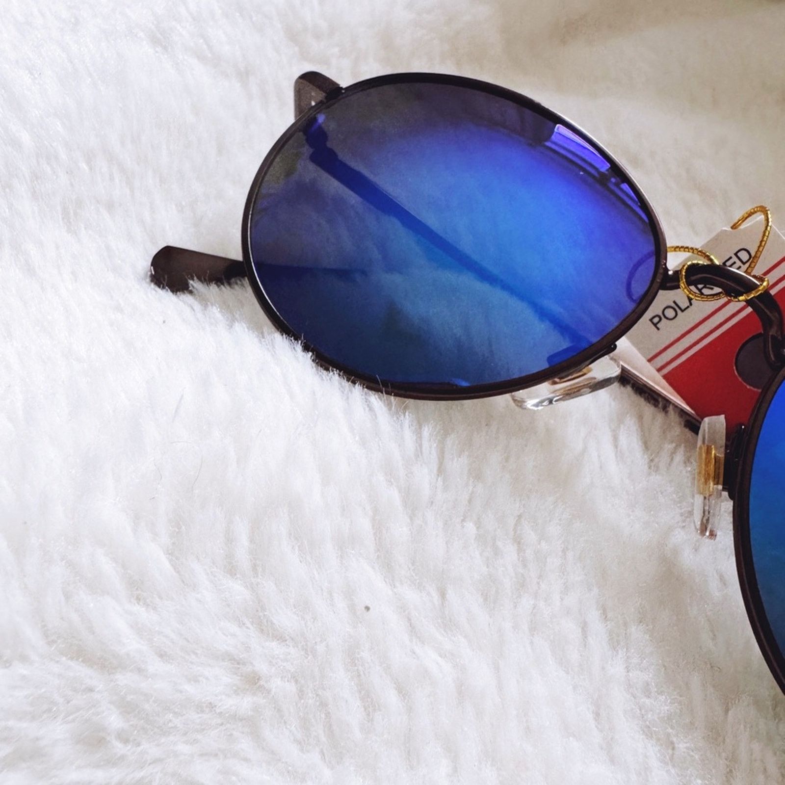 Other Brielle Bright Blue Polarized Mirrored Sunglasses Size ONE SIZE - 2 Thumbnail