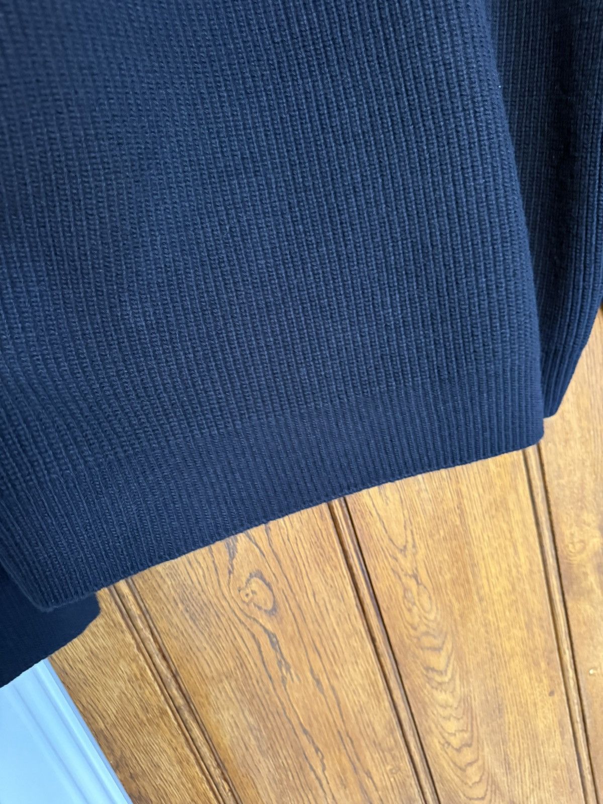 Celine $2k Celine hoodie sweater leather logo black wool Hedi S M Size US S / EU 44-46 / 1 - 24 Thumbnail