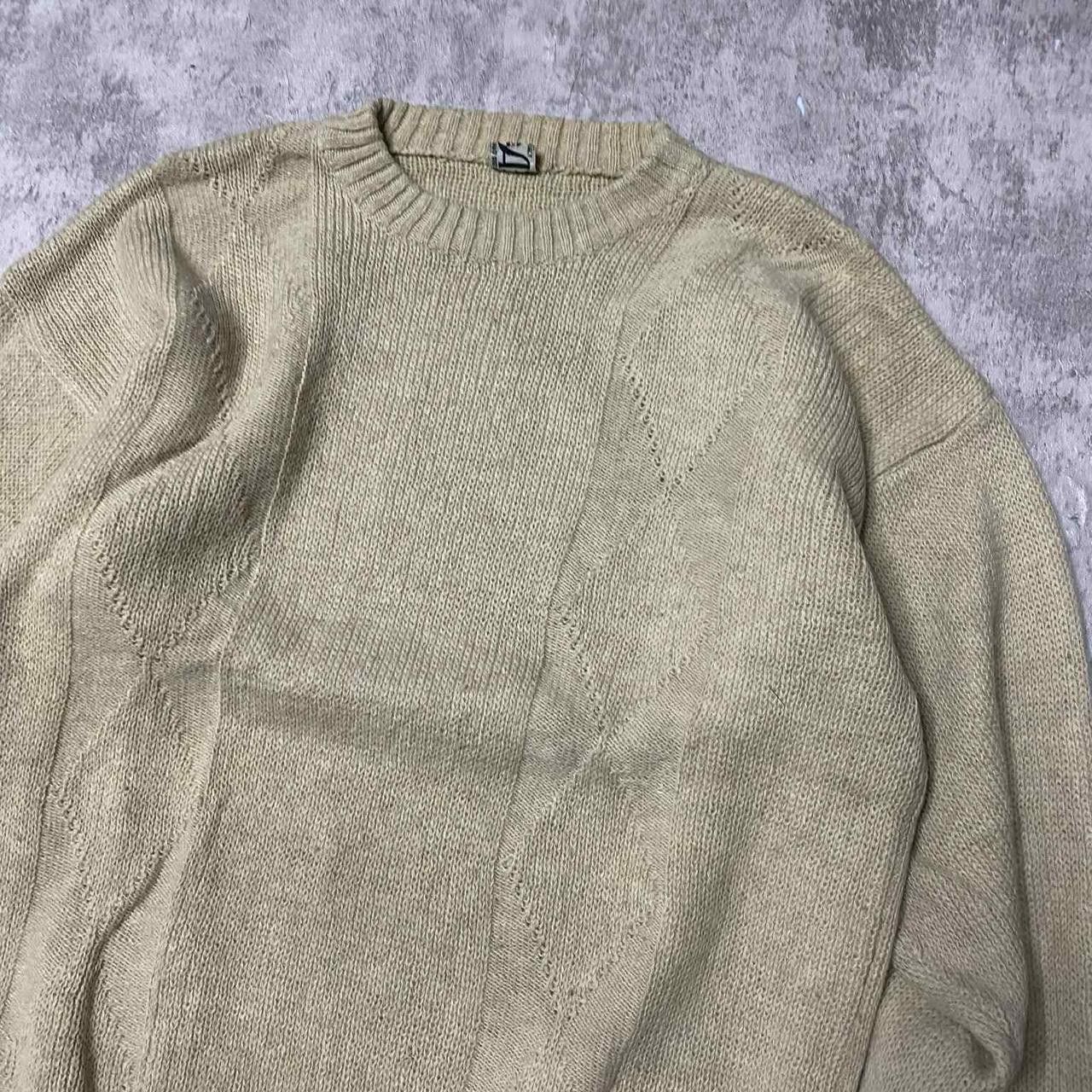 Other Cream and tan vintage 90s sweater sweater Size US L / EU 52-54 / 3 - 1 Thumbnail