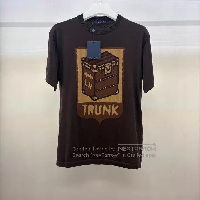 Louis Vuitton Louis Vuitton Fei Dong knitted brown box logo short sleeve Size US M / EU 48-50 / 2 - 1 Thumbnail