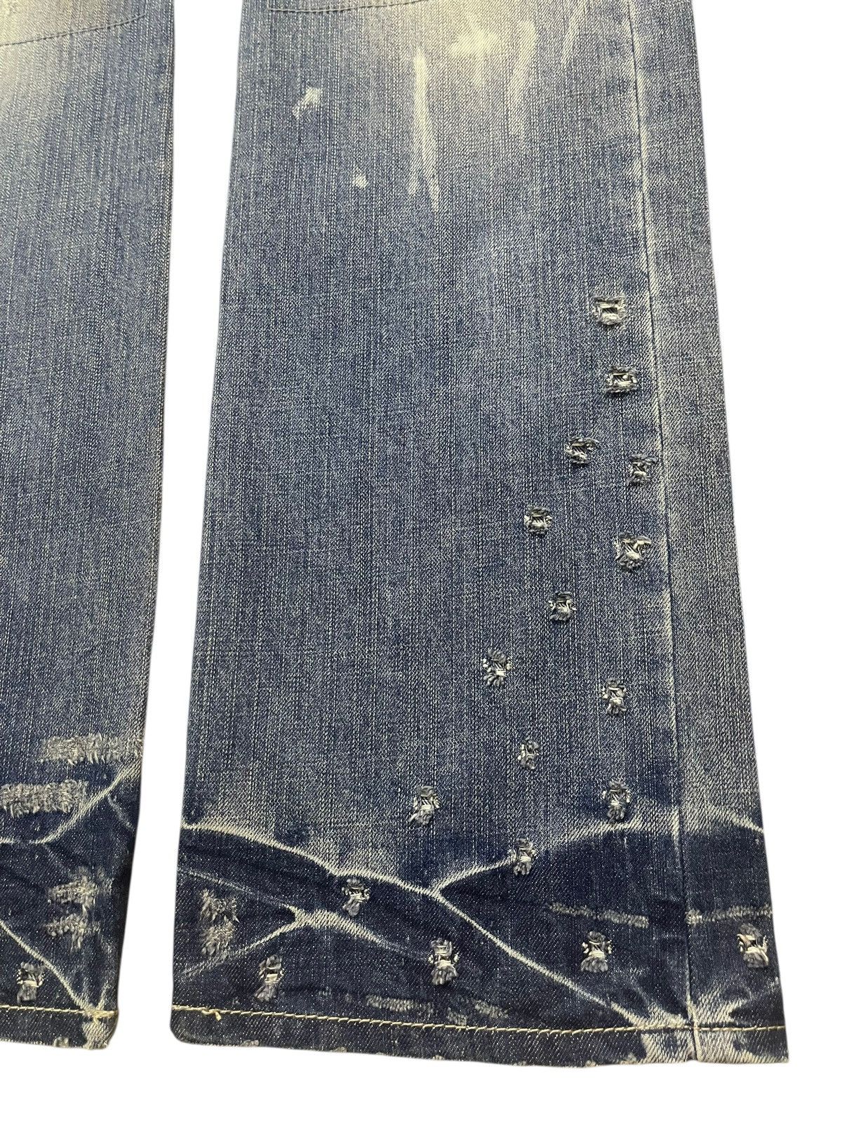 Tornado Mart Vintage Japanese Brand Mud Wash Tribal Distress Bullet Style Size US 31 - 8 Thumbnail