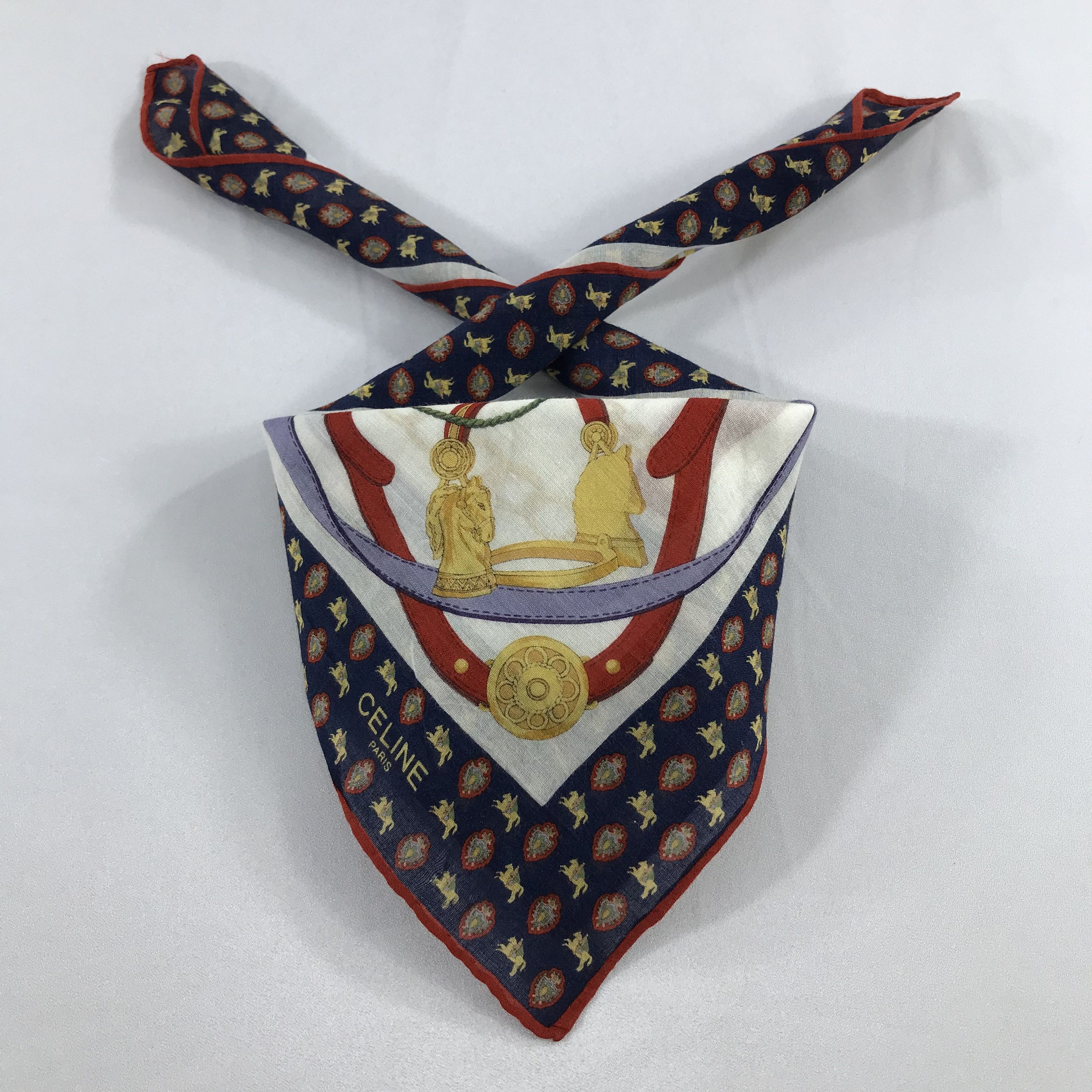 Celine × Vintage Celine Bandana / Handkerchief / Neckerchief -S2364 Size ONE SIZE - 3 Thumbnail