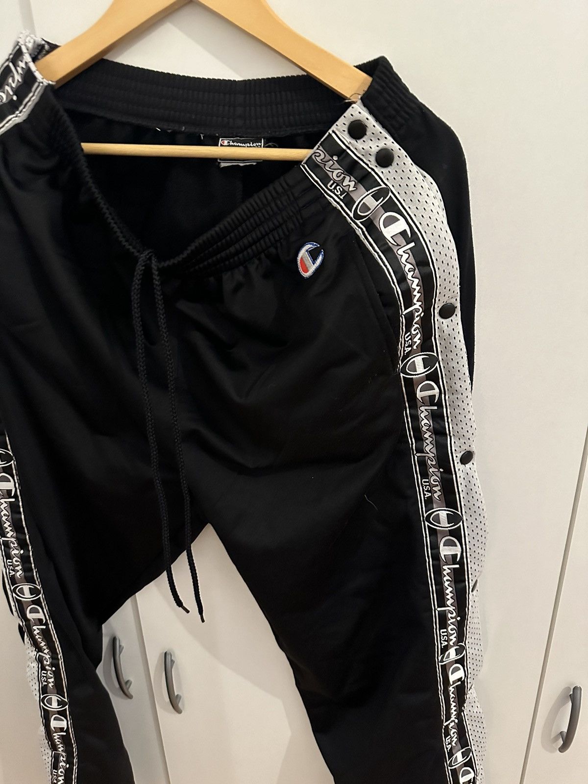 Champion Champion Jogginghose Hose Size L Vintage Track Knopfhose Size US 42 / EU 58 - 4 Thumbnail