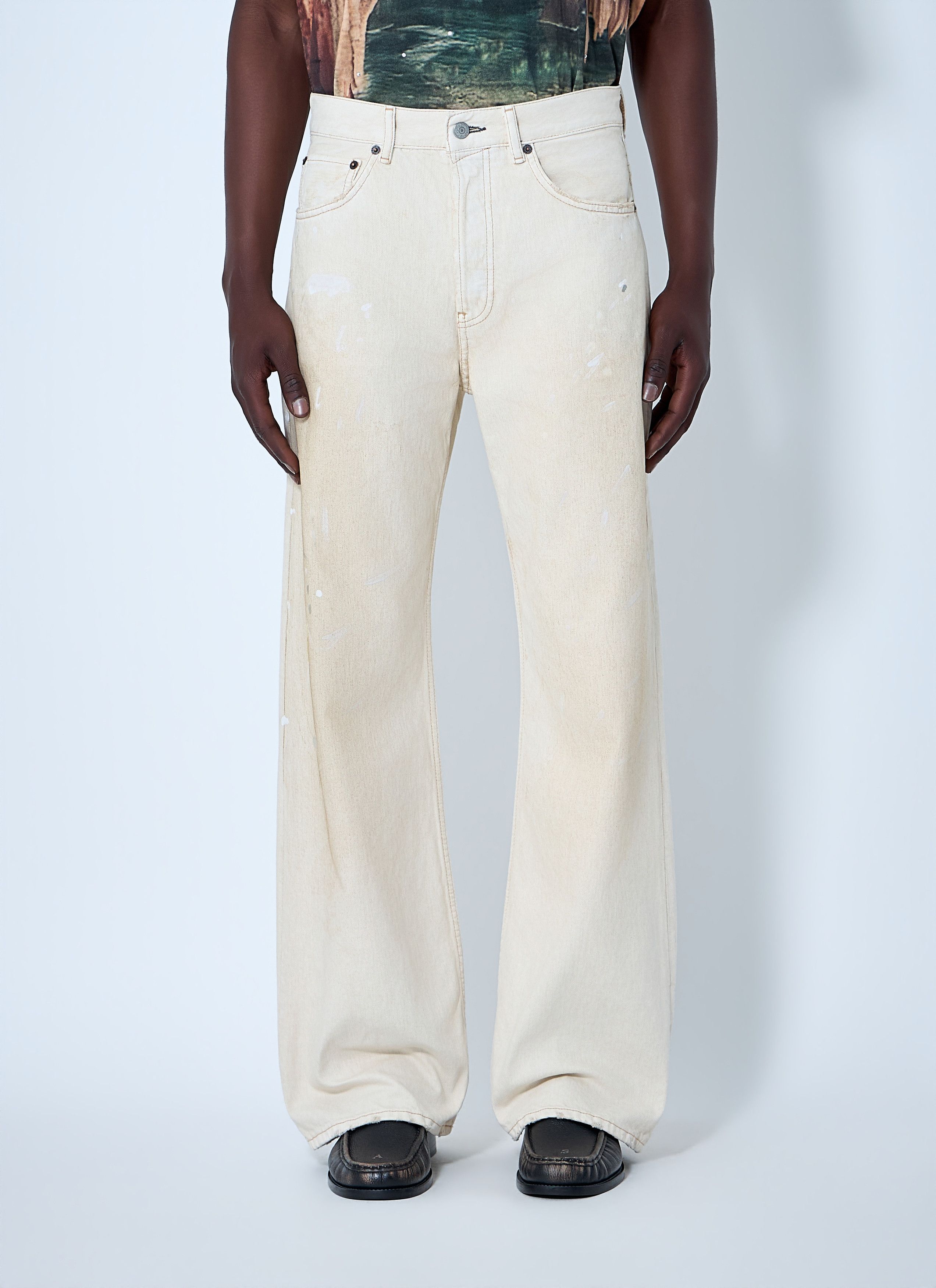 Acne Studios Paint-Splatter Wide-Leg Denim Jeans Size US 32 / EU 48 - 1 Thumbnail