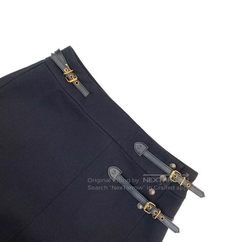 Louis Vuitton Louis Vuitton 23ss Black Tie Wrap Mini Skirt Size 33" - 3 Thumbnail