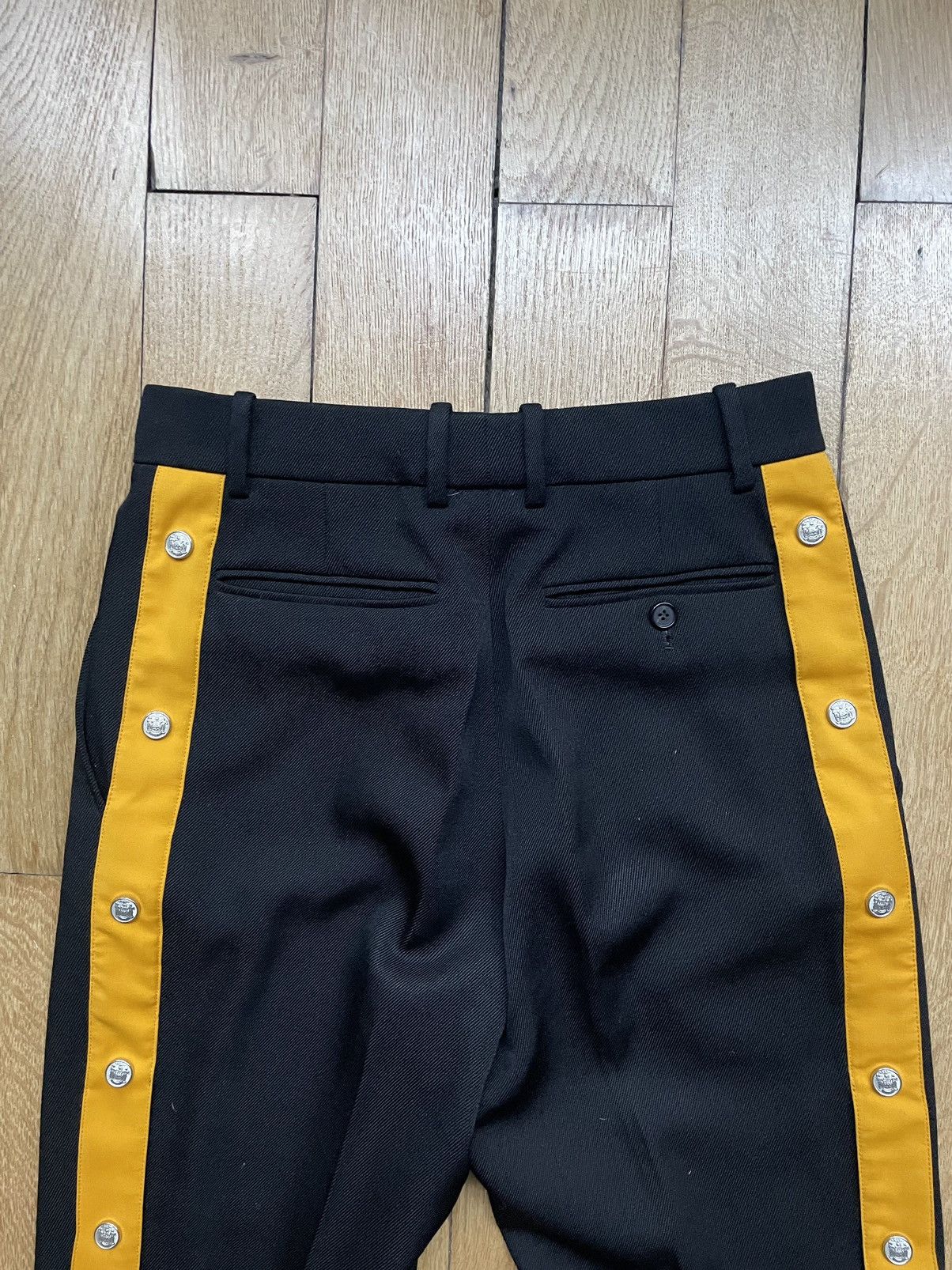 Calvin Klein 205W39NYC × Raf Simons Calvin Klein x Raf Simons Black Side Snaps Wool Trousers Size US 28 / EU 44 - 6 Thumbnail