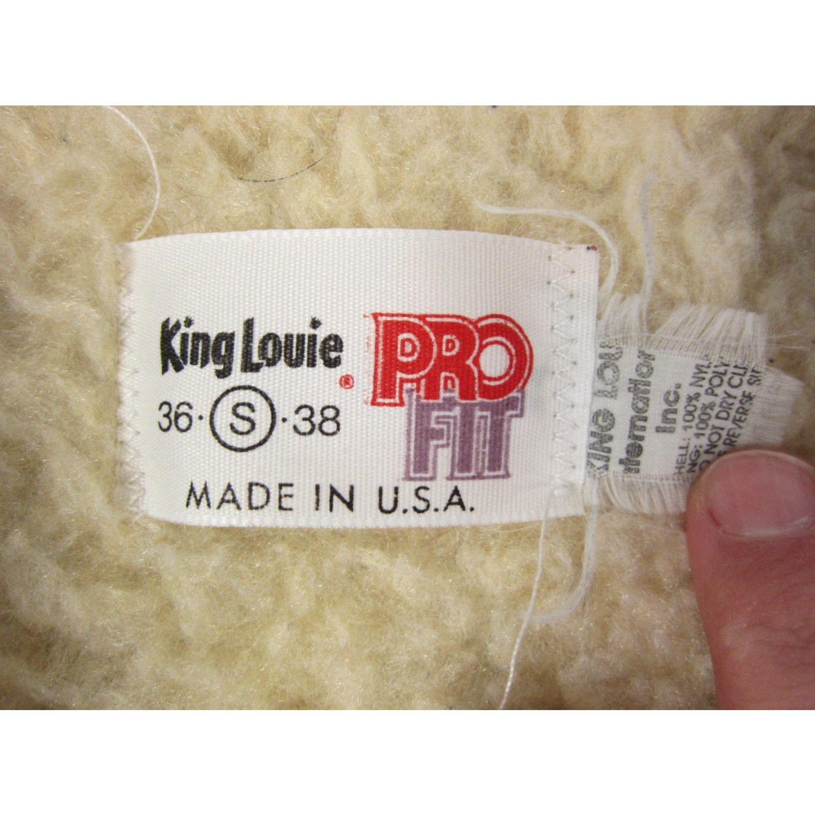 Vintage VINTAGE King Louie Jacket Mens Small Blue Sherpa Coach Zip Lined Logo 90s Windbreaker Workwear Casual Winter Fall Spring USA Made Size US S / EU 44-46 / 1 - 3 Thumbnail