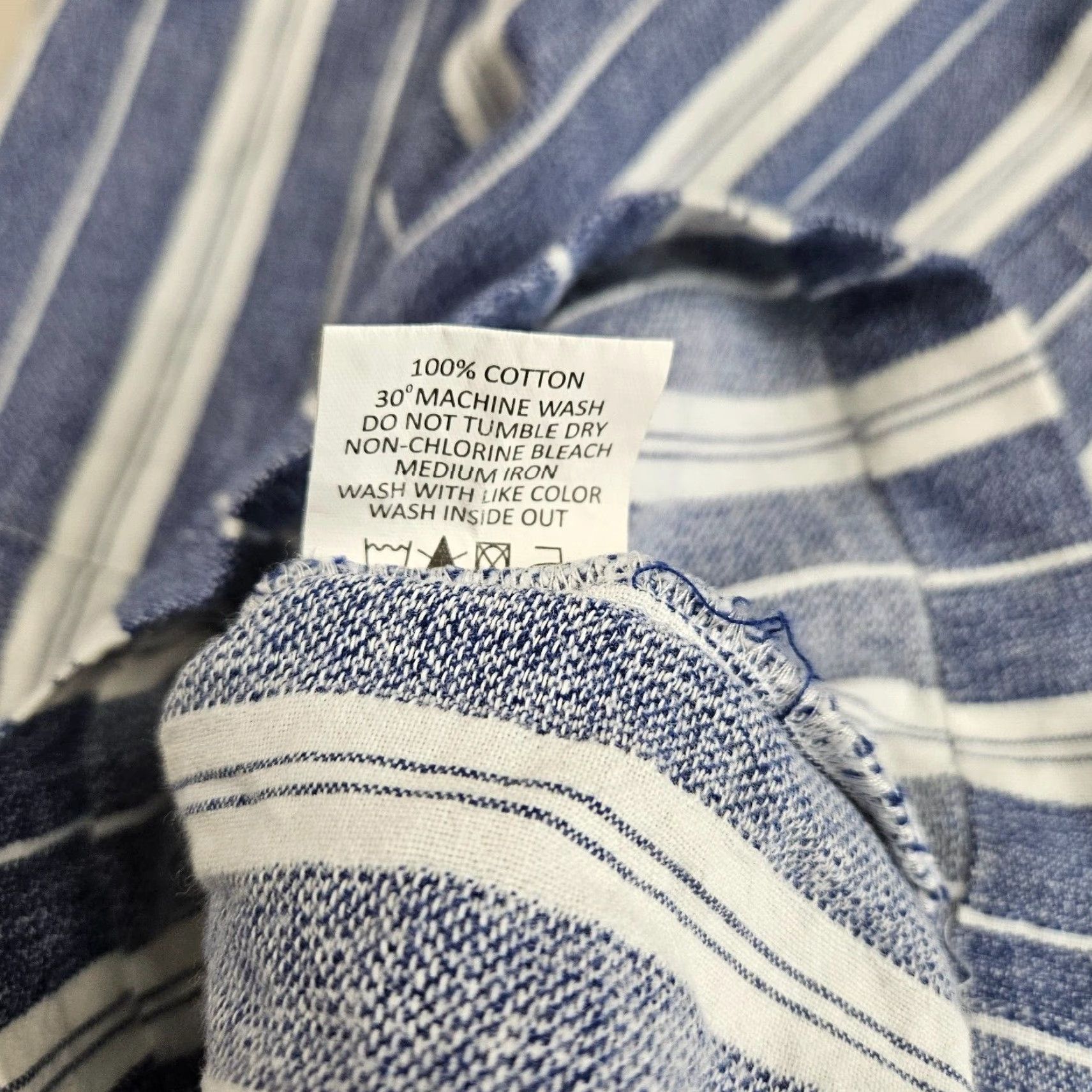 Vintage Mudpie Womens Dress Sz Small Blue White Stripe Short Sleeve Cotton Pockets Dress Size 28" / US 6 / IT 42 - 5 Thumbnail