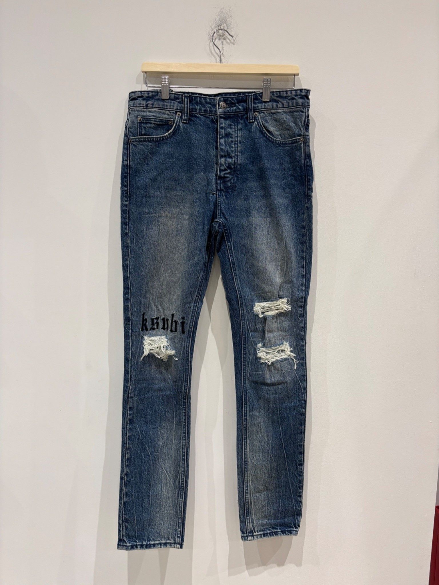 Ksubi Ksubi Chitch Boneyard Kult Jeans Blue Size US 32 / EU 48 - 1 Thumbnail