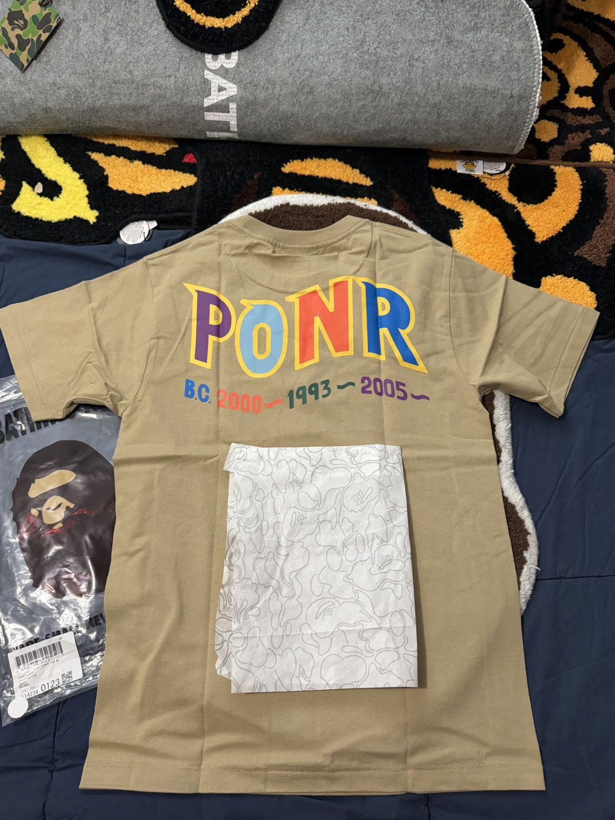Bape BAPE PONR SHARK FACE TEE. BEIGE SMALL. 🦈 Size US S / EU 44-46 / 1 - 5 Thumbnail