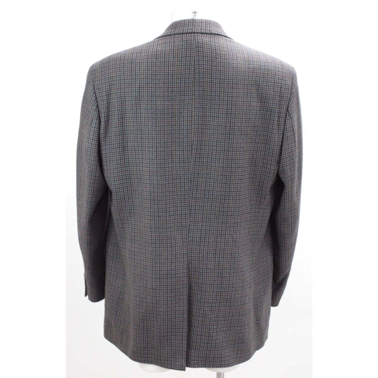 Chaps Chaps Ralph Lauren Blazer Men 44L Gray Lambswool Houndstooth Jacket Business Formal Party/Cocktail Travel Wedding Mens Size 44R - 3 Thumbnail