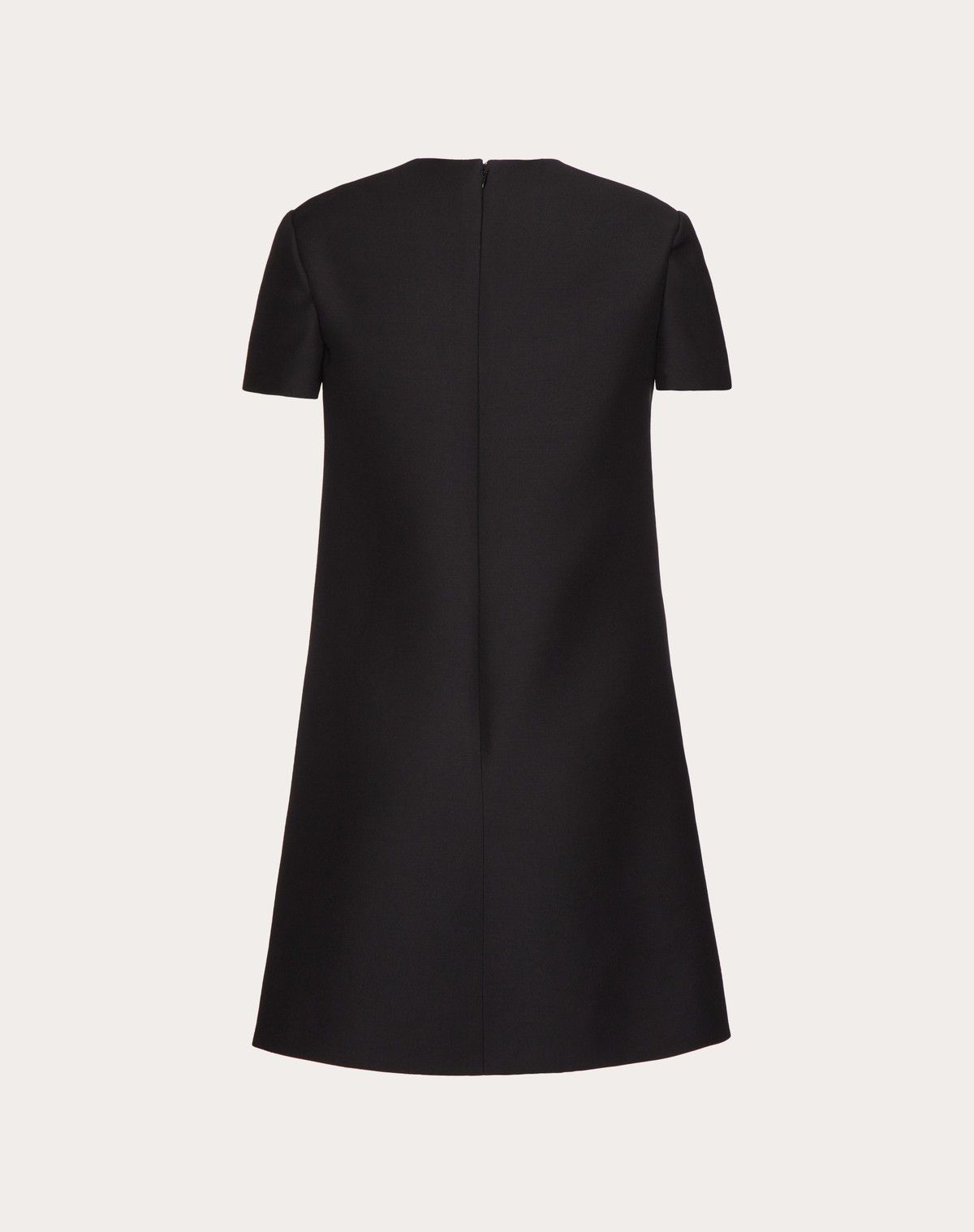 Valentino o1s1wg110525 Crepe Couture Short Dress in Black Size XS / US 0-2 / IT 36-38 - 2 Thumbnail