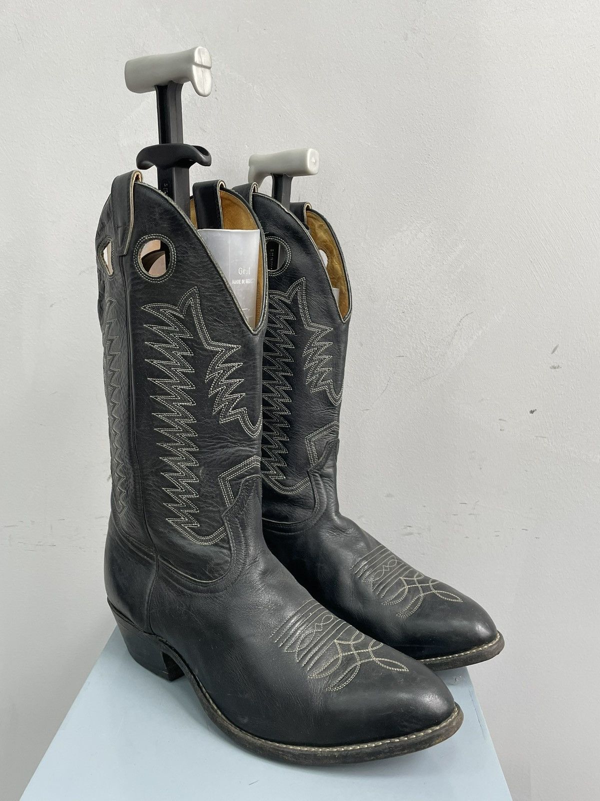 Western Rise Rare moto western USA guidi style leather boots 90s Size US 10 / EU 43 - 1 Thumbnail