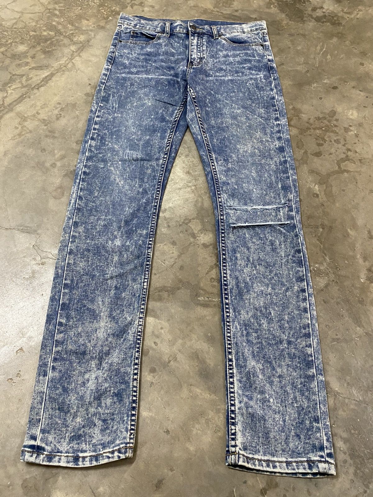 Cheap Monday × Japanese Brand Vintage Cheap Monday Acid Washed Skinny Denim @201 Size US 30 / EU 46 - 2 Thumbnail