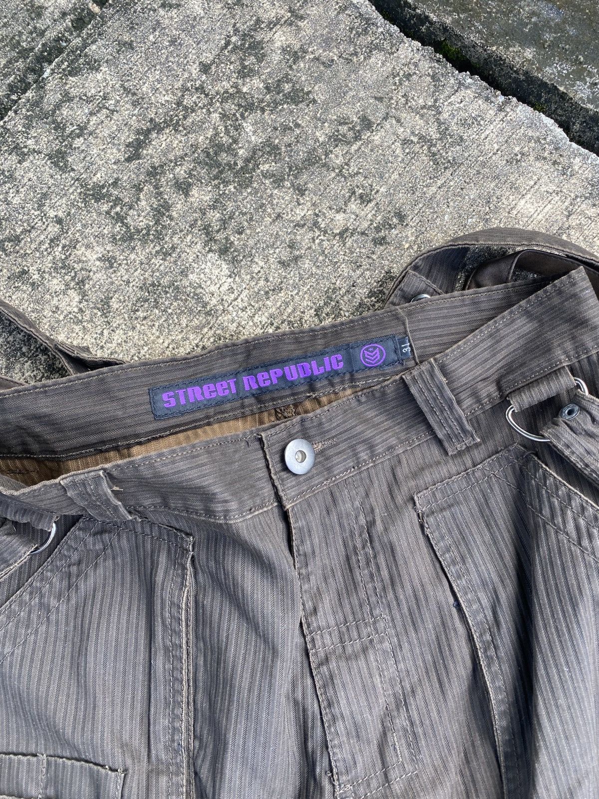 If Six Was Nine Vintage Japanese Brands Street Republic Bondage Cargopants Size US 31 - 10 Thumbnail