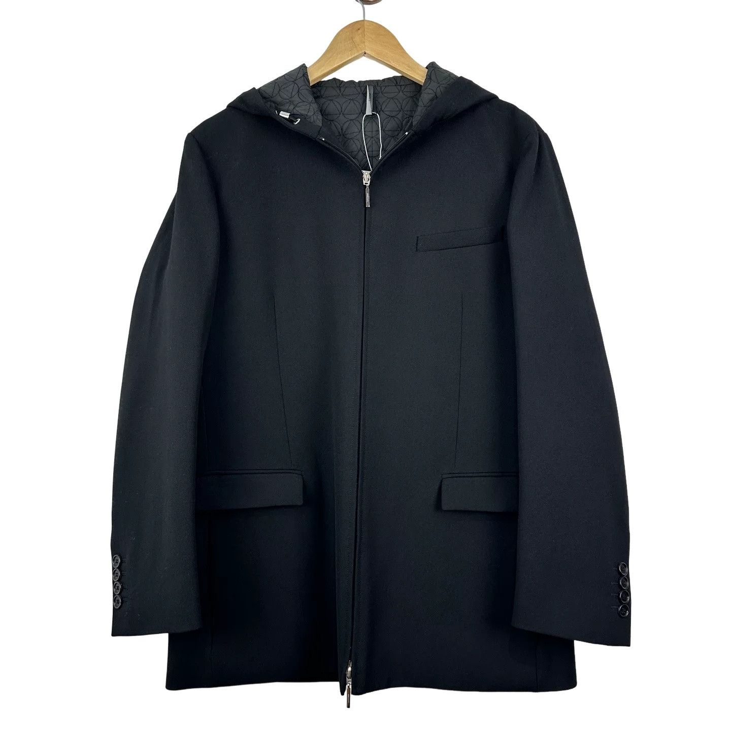Dior Dior Hooded Wool Blend Padded Jacket Size 48 Size US M / EU 48-50 / 2 - 1 Thumbnail