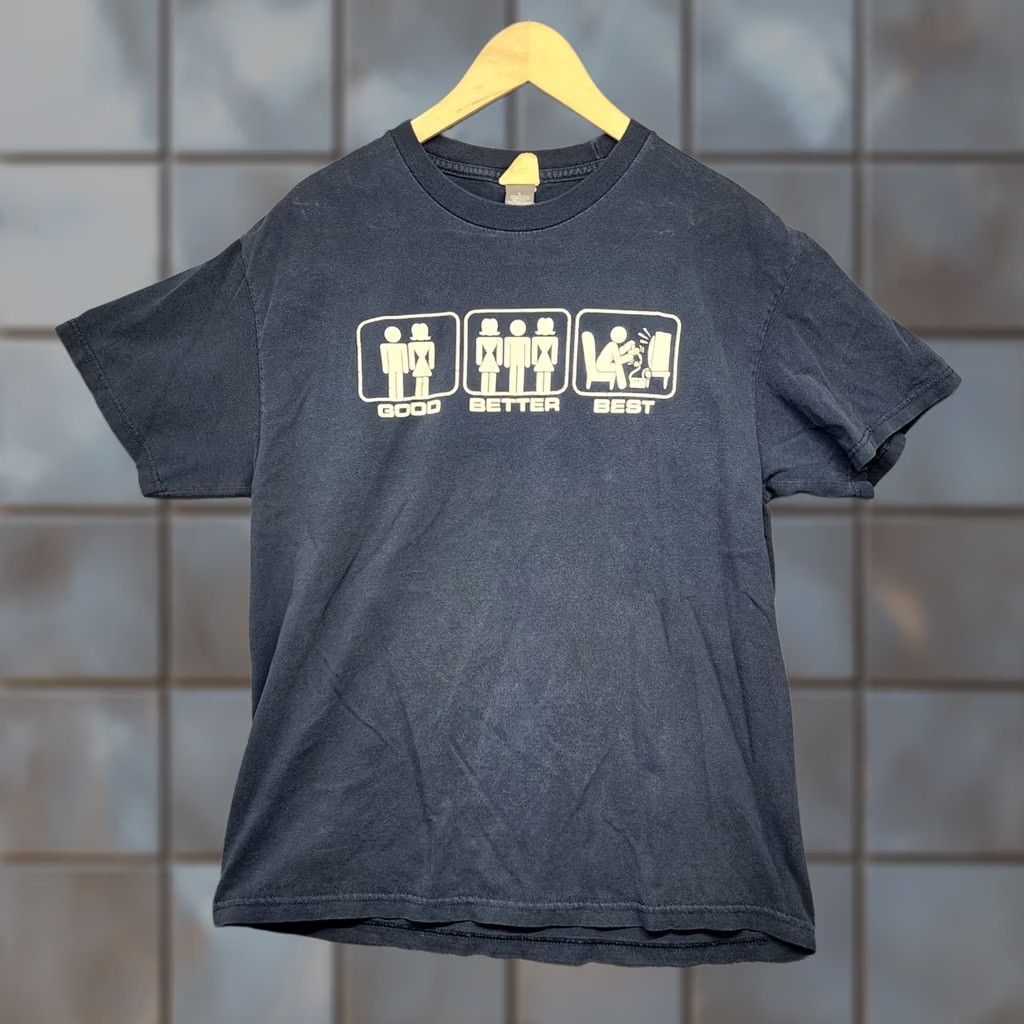Vintage VINTAGE Y2K Good Better Best Gaming T Shirt Mens Large Black Custom 77 Size US L / EU 52-54 / 3 - 1 Thumbnail
