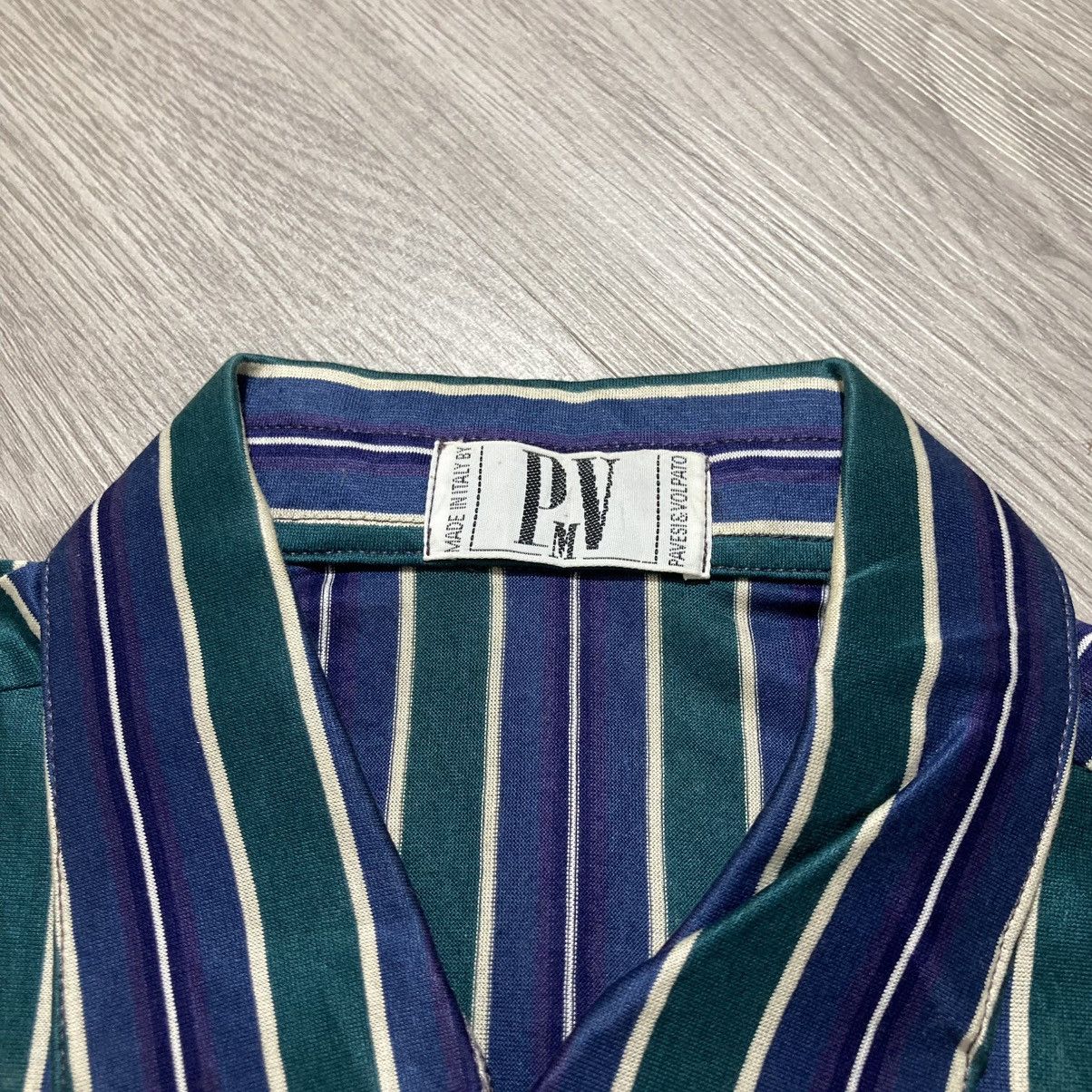 Vintage 🇮🇹 1990s Vintage Pavesi Polvato Silk Striped Shirt Luxury Size US L / EU 52-54 / 3 - 14 Thumbnail
