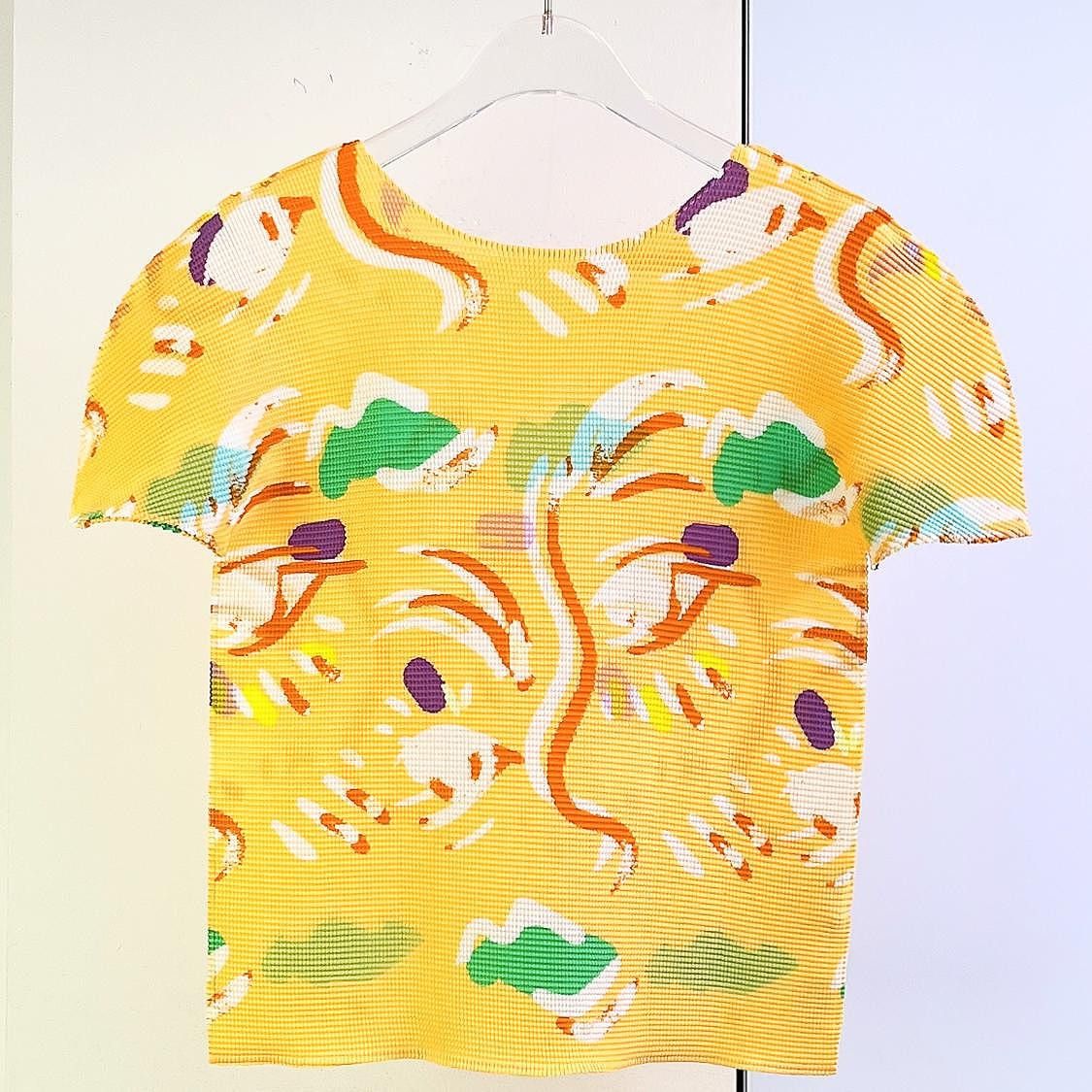 Issey Miyake ISSEY MIYAKE SS2004 MESH BUTTERFLYS TATTOO PRINT TEE