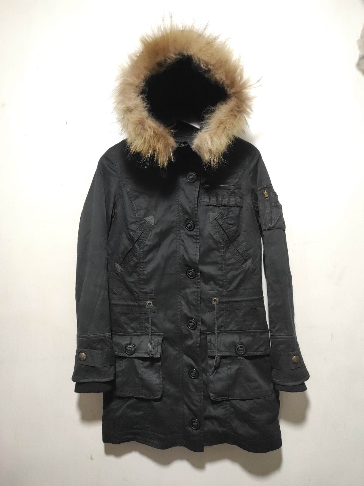 Japanese Brand Ingni Double Zip Fur Hoodie Parka Jacket LGB style Size US S / EU 44-46 / 1 - 3 Thumbnail