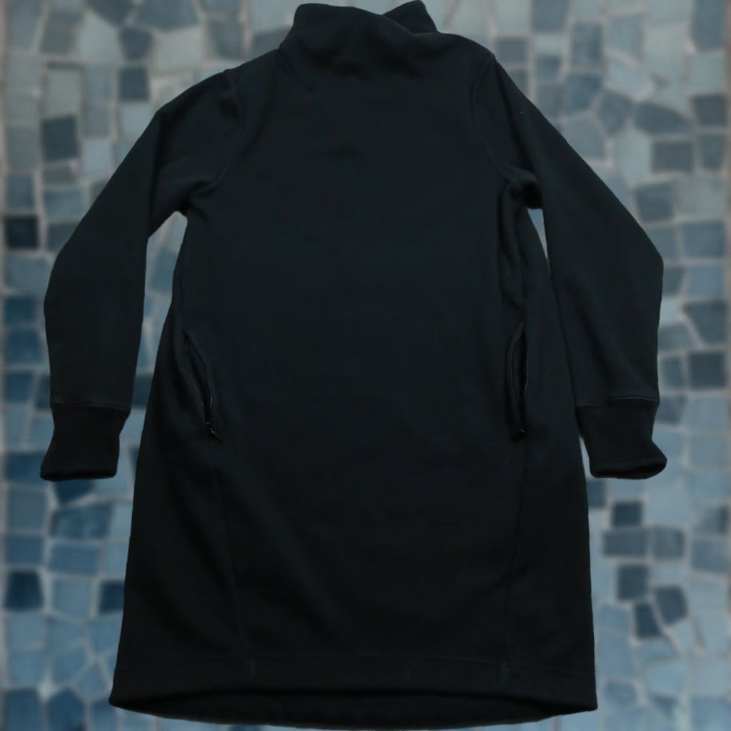 Athleta Sweater Dress Womens Medium Black Cozy Karma Mock Neck Dress