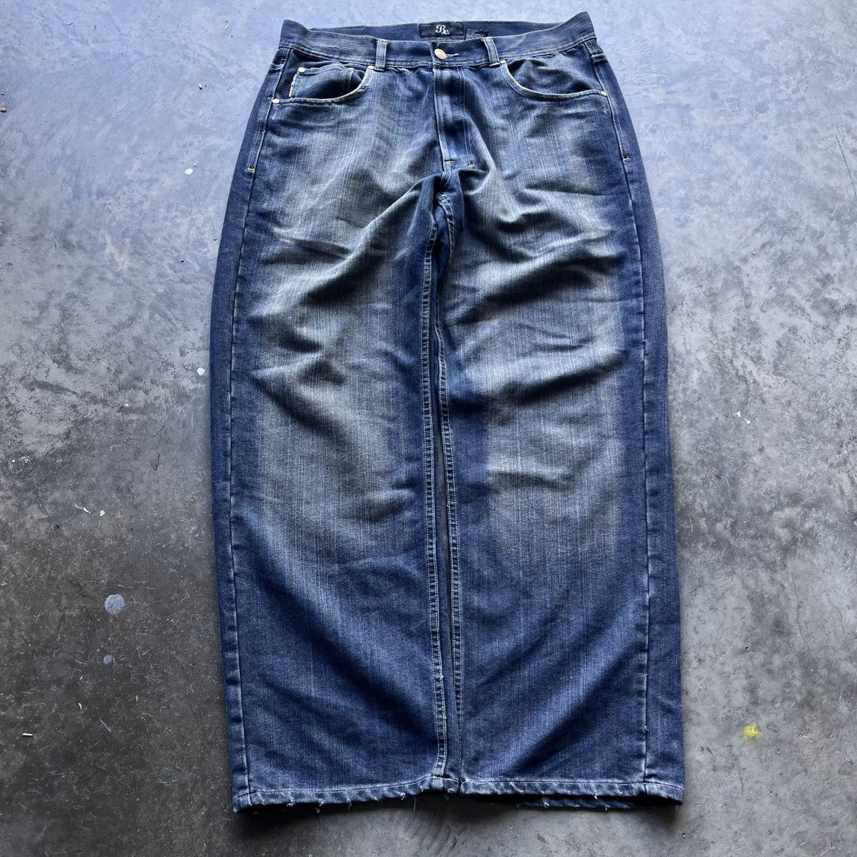 Japanese Brand × Vintage Crazy Y2K Baggy BC Jeans Washed Denim Embroidered Pockets Size US 38 / EU 54 - 8 Thumbnail