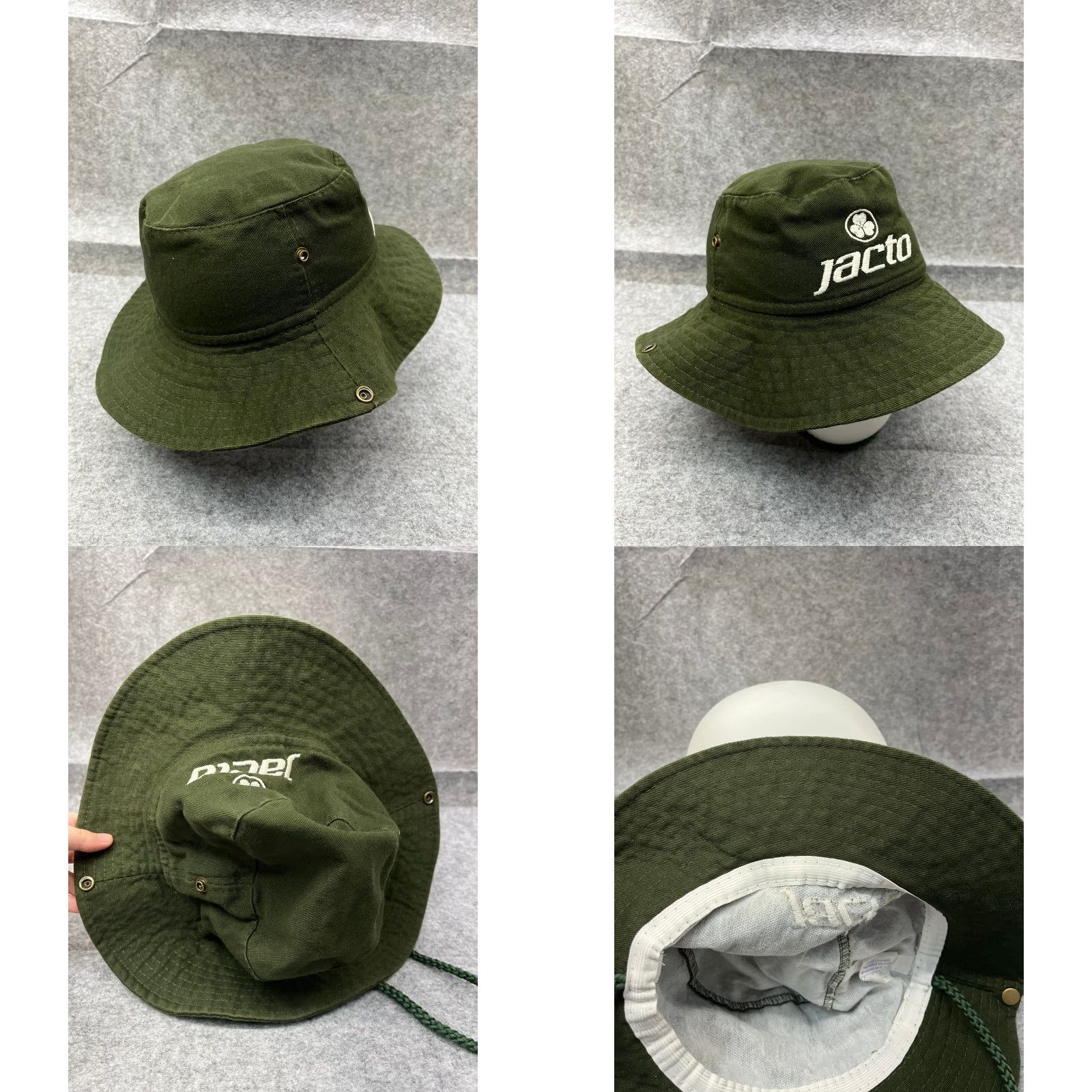 Equipment Parana Bones Adjustable Bucket Hat Adult One Size Green Cotton Casual Travel Workwear Mens Size ONE SIZE - 8 Thumbnail