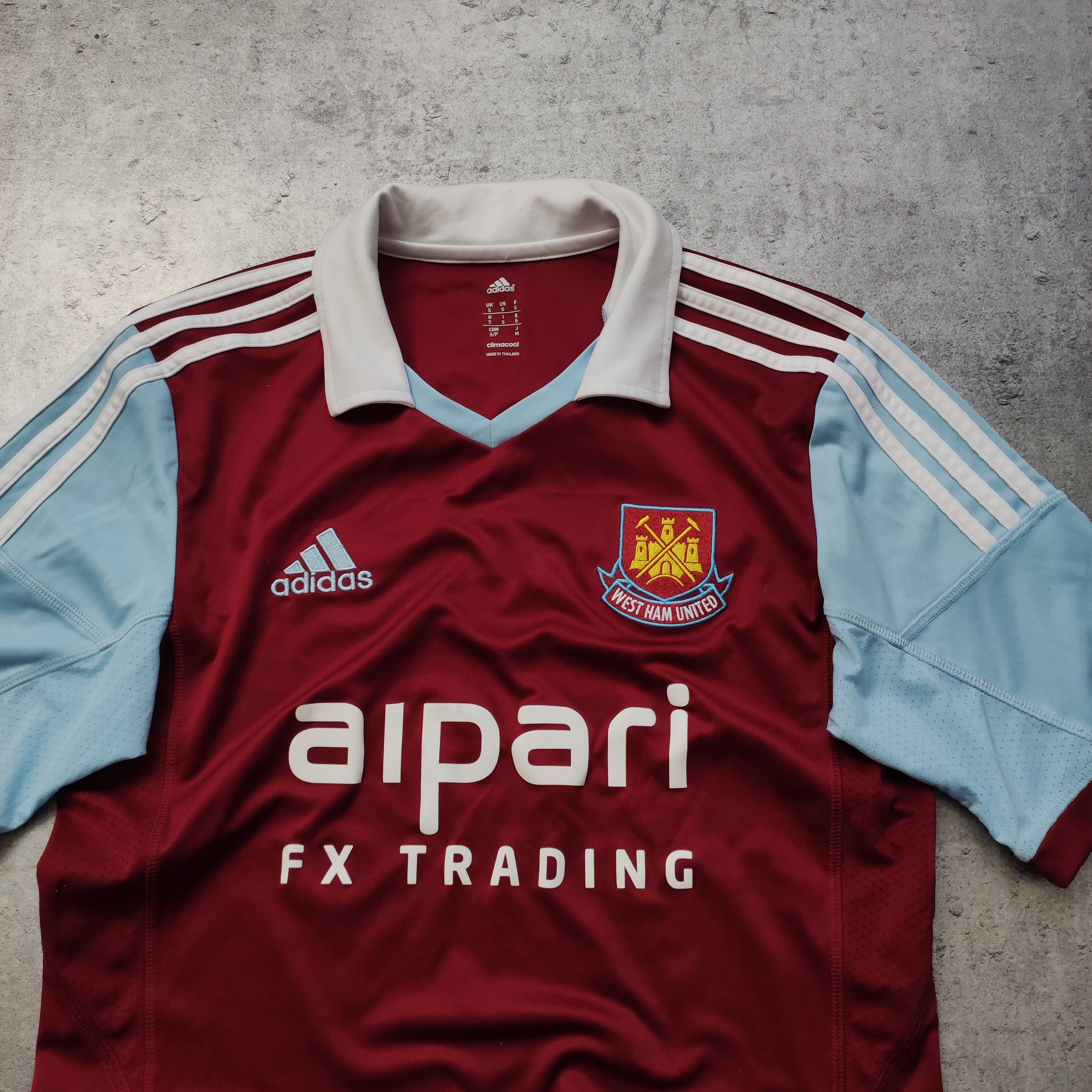 Adidas × Vintage Vintage RARE 2014 West Ham United Home Adidas Jersey Size US S / EU 44-46 / 1 - 4 Thumbnail