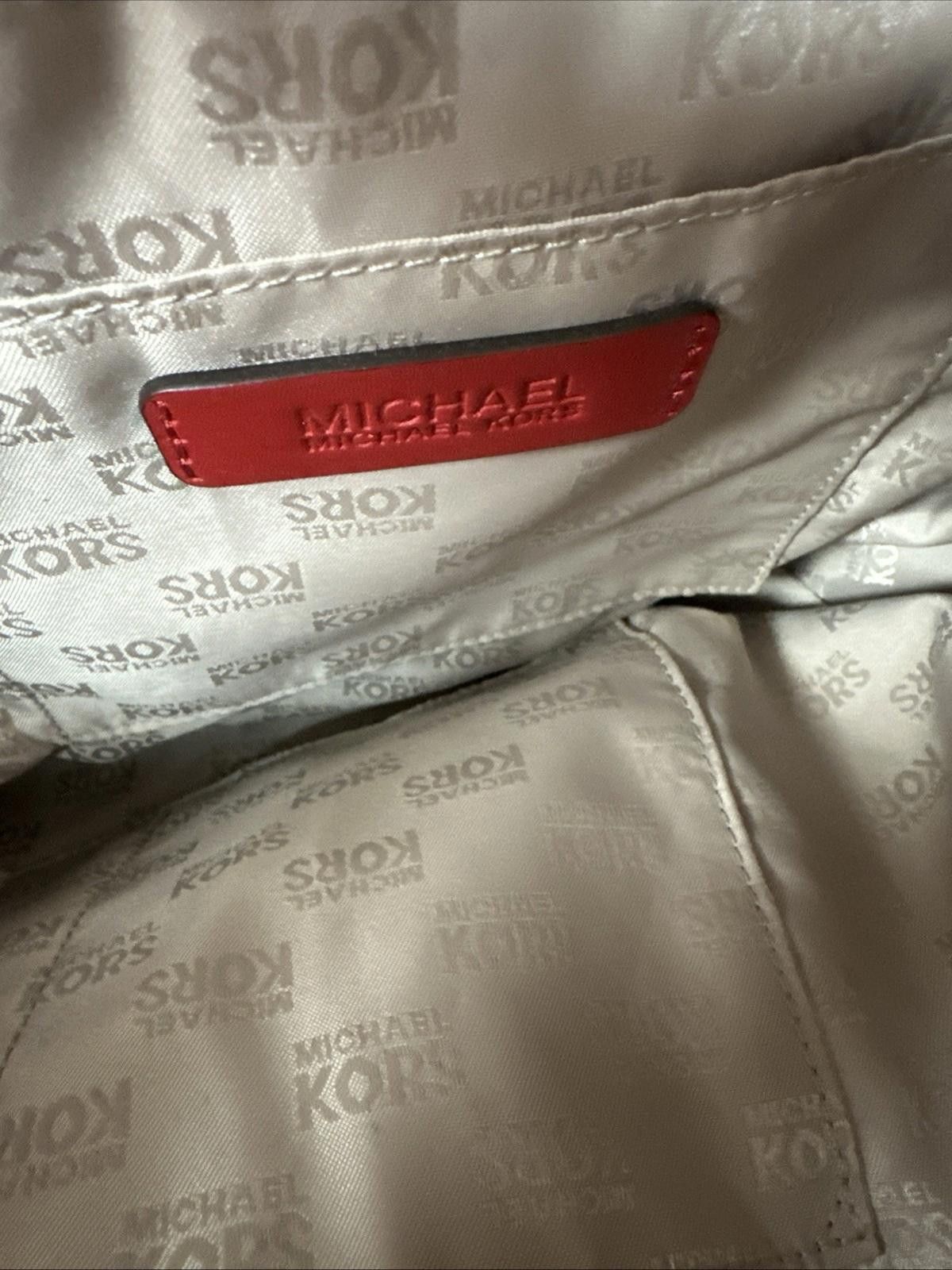 Michael Kors Michael Kors Canvas Logo Red Double Leather Handle Purse Size ONE SIZE - 5 Thumbnail