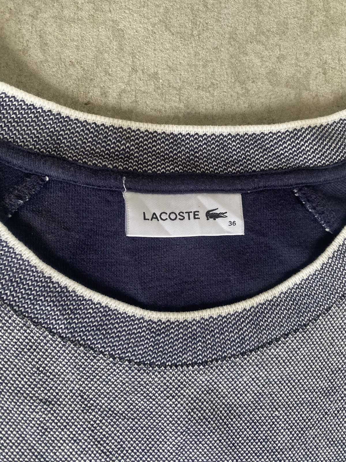 Lacoste × Vintage Lacoste Women Boat Neck Cotton Honeycomb Size US S / EU 44-46 / 1 - 3 Thumbnail