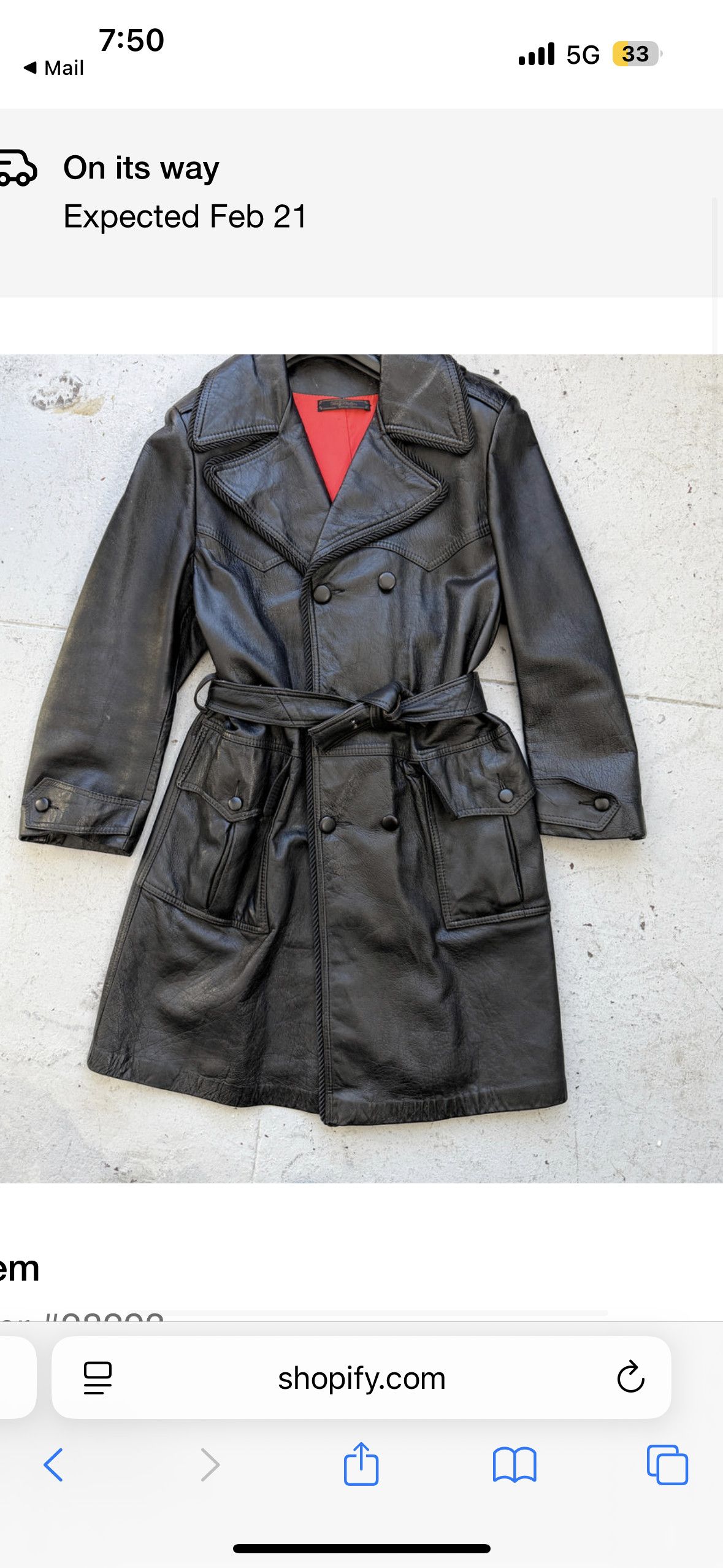 Kody Phillips Leather Trench Coat Size US M / EU 48-50 / 2 - 1 Thumbnail