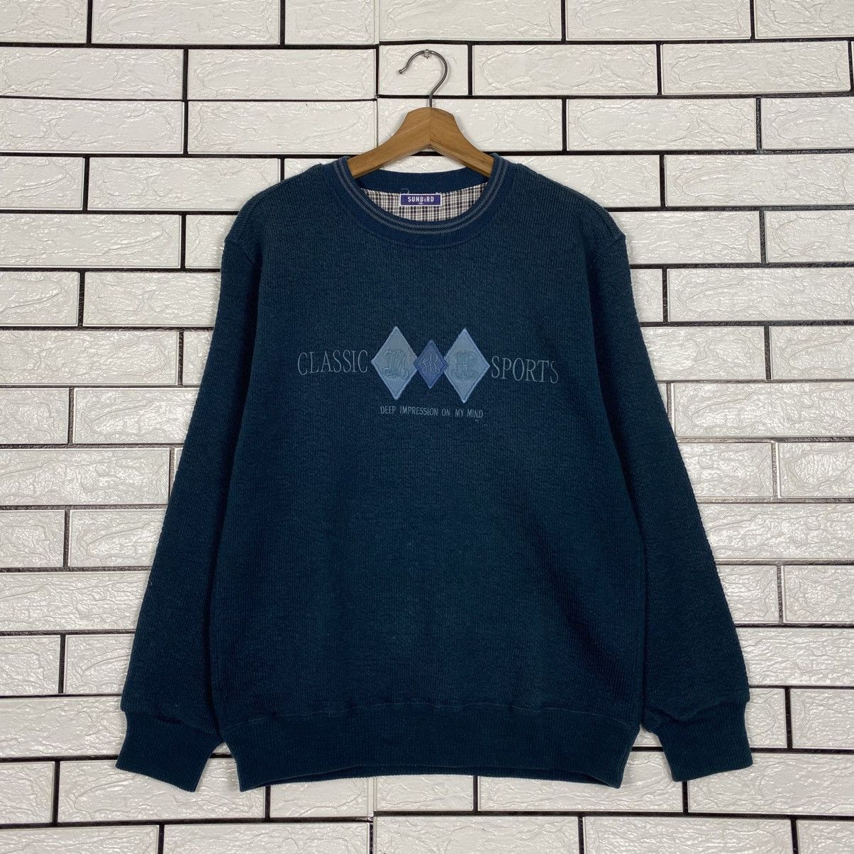 Japanese Brand Vintage Sweatshirt Indigo Sunbird Issey Miyake Size US M / EU 48-50 / 2 - 2 Thumbnail