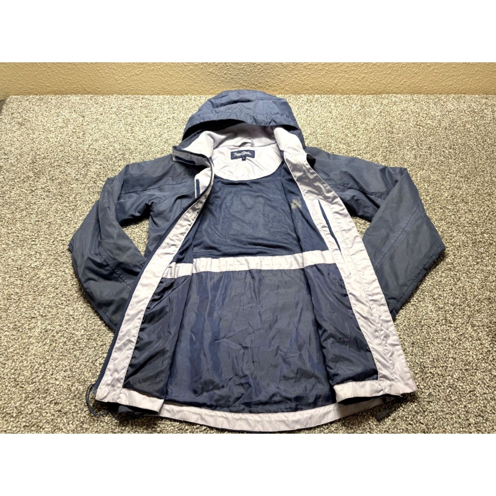Vintage Peter Storm Jacket Mens 8 Navy Full Zip StormTech Hooded Lightweight Waterproof Jacket Size US M / EU 48-50 / 2 - 3 Thumbnail