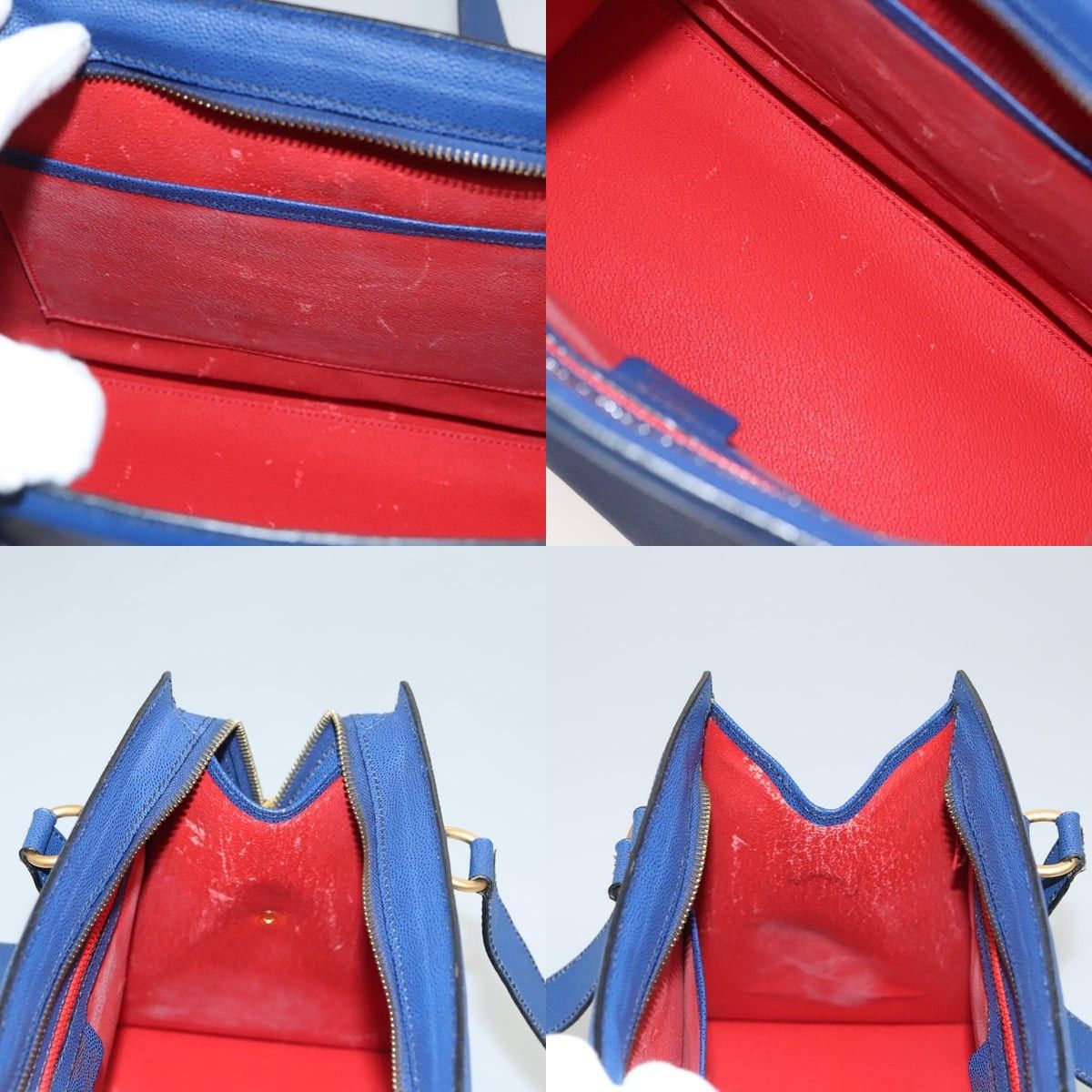 Celine CELINE Shoulder Bag Leather Blue Gold Size ONE SIZE - 12 Thumbnail