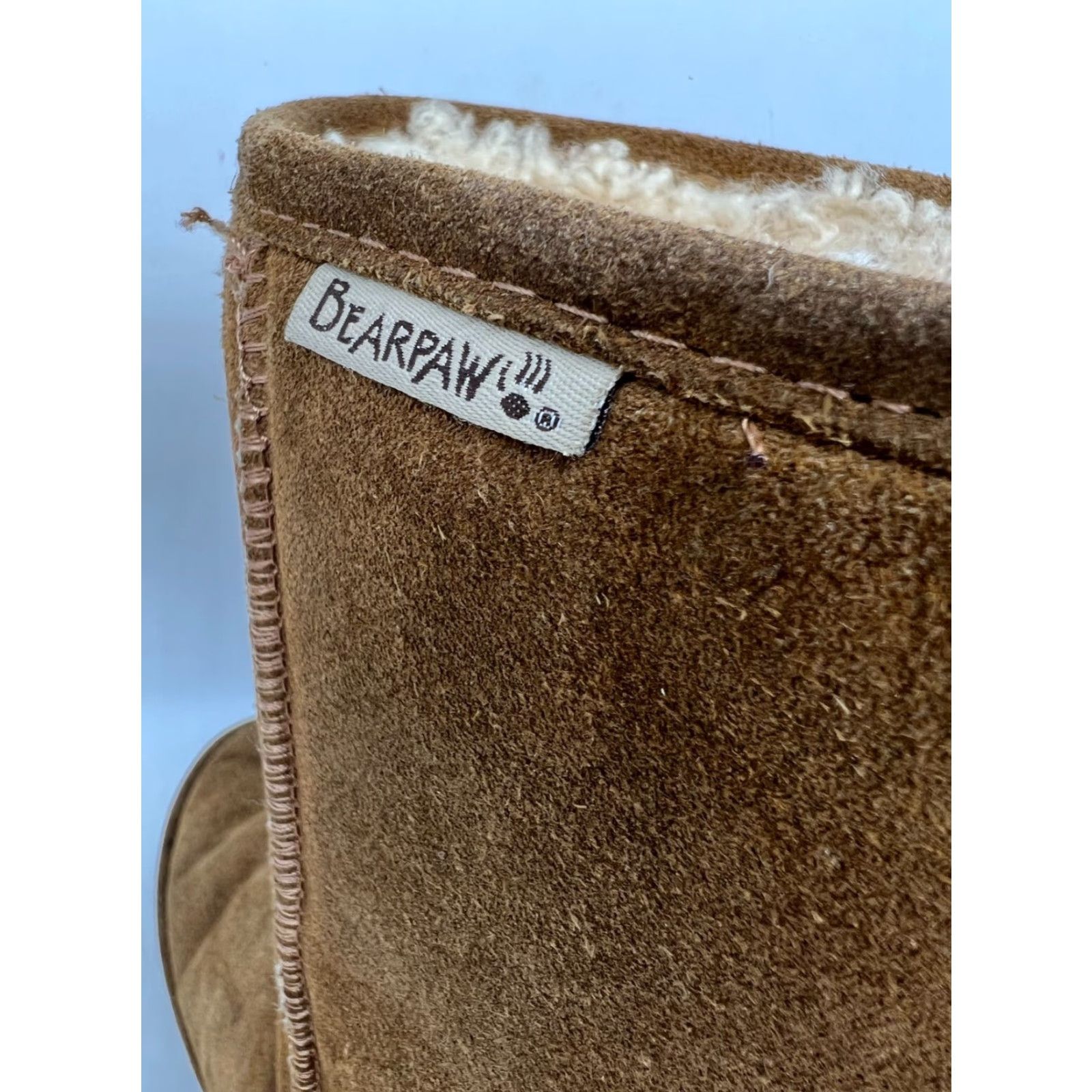 Vintage Bearpaw Emma Boots Womens Sz 7 Winter Flat Tan Brown Sheepskin Wool Suede Boots Size US 7 / IT 37 - 7 Thumbnail