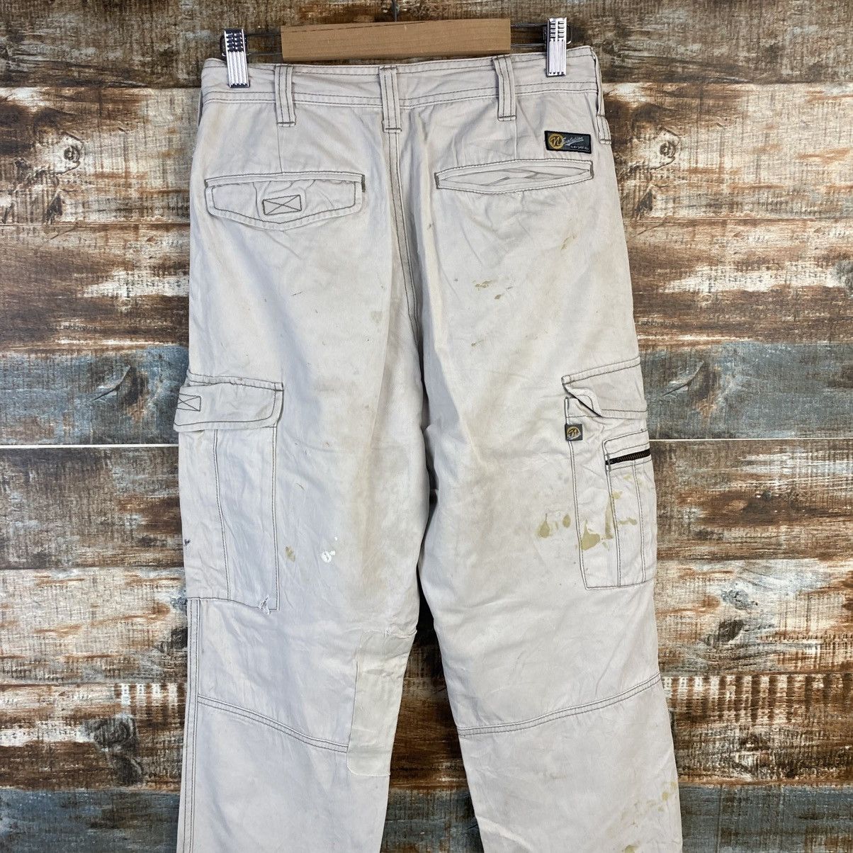 Japanese Brand DL Suolotions White Cargo Multipocket Pants #C967 Size 25" / US 0 / IT 36 - 19 Thumbnail