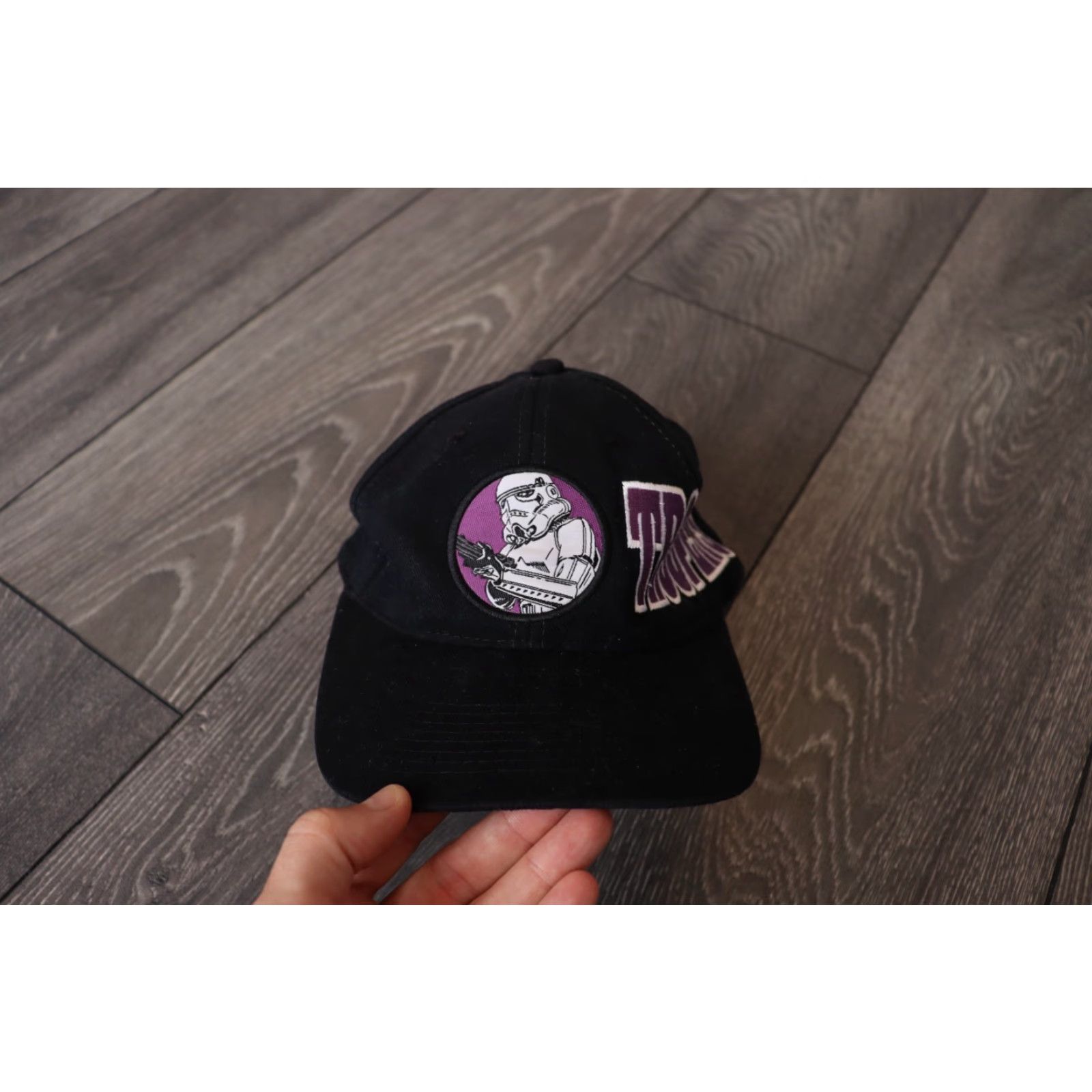 Star Wars VINTAGE STAR WARS STORM TROOPER SNAPBACK HAT CAP UNISEX ONE SIZE BLACK 90s LUCASFILM 1997 Cap01 Size ONE SIZE - 3 Thumbnail