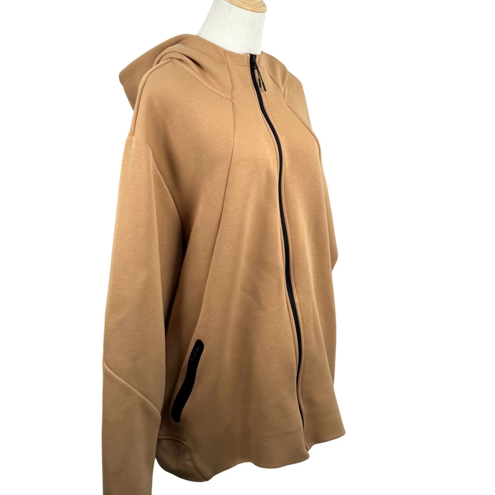 Reebok Reebok Momentum Fleece 3XL Full Zip Hoodie REM243HD03 Tech Athleisure Streetwear Hoodie Mens 3XL Beige Tan Size US XXL / EU 58 / 5 - 4 Thumbnail