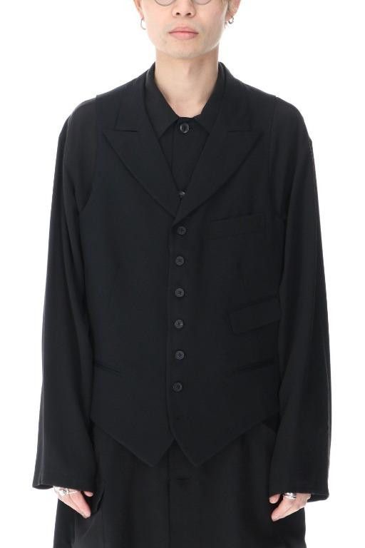 Yohji Yamamoto Yohji Yamamoto Pour Homme Wool 7BS Peak Lapel Tailored Vest Size US M / EU 48-50 / 2 - 5 Thumbnail
