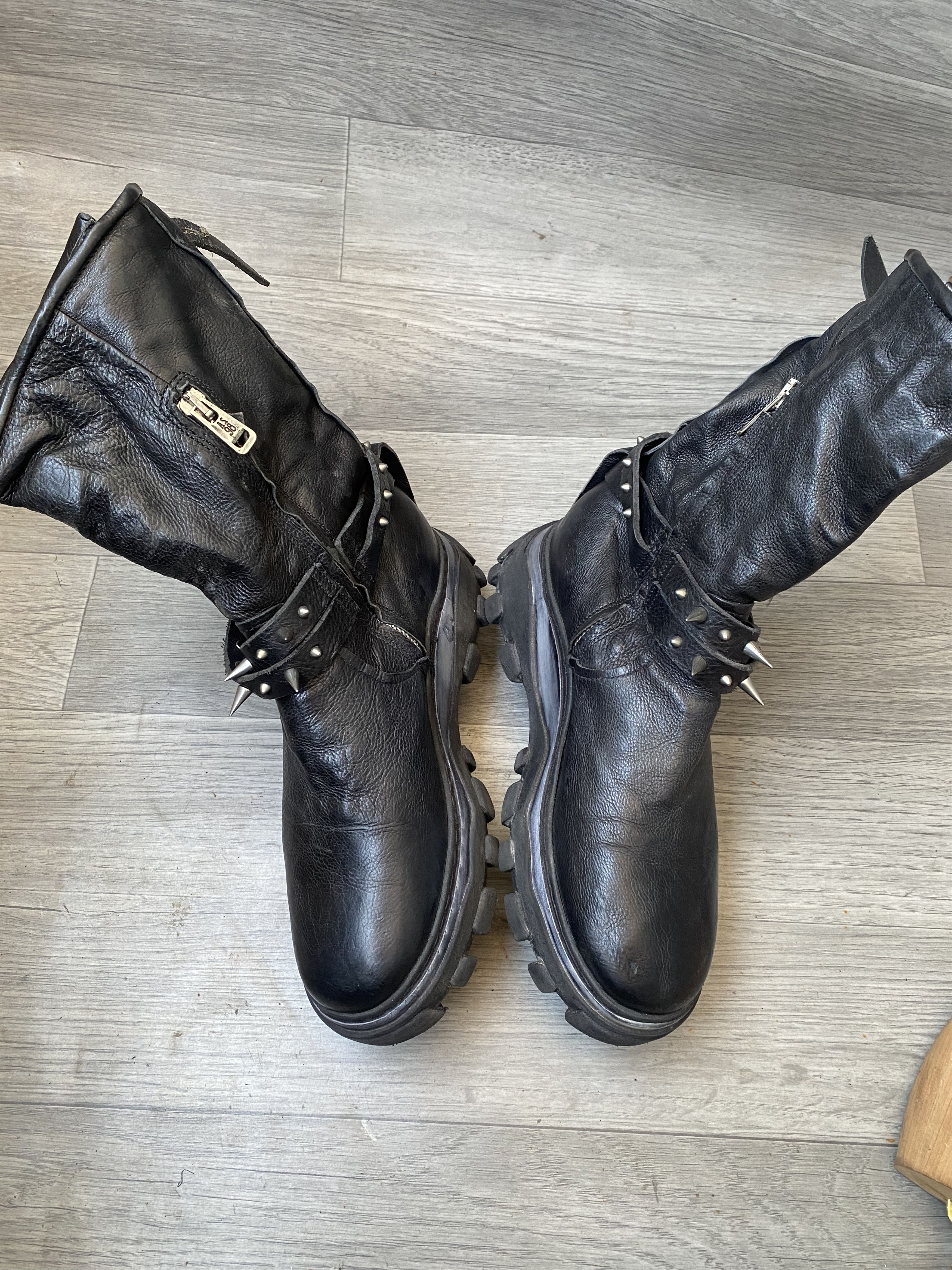 A.S.98 A.S.98 black leather grunge gothic boots in sz 37 Size US 7 / IT 37 - 7 Thumbnail