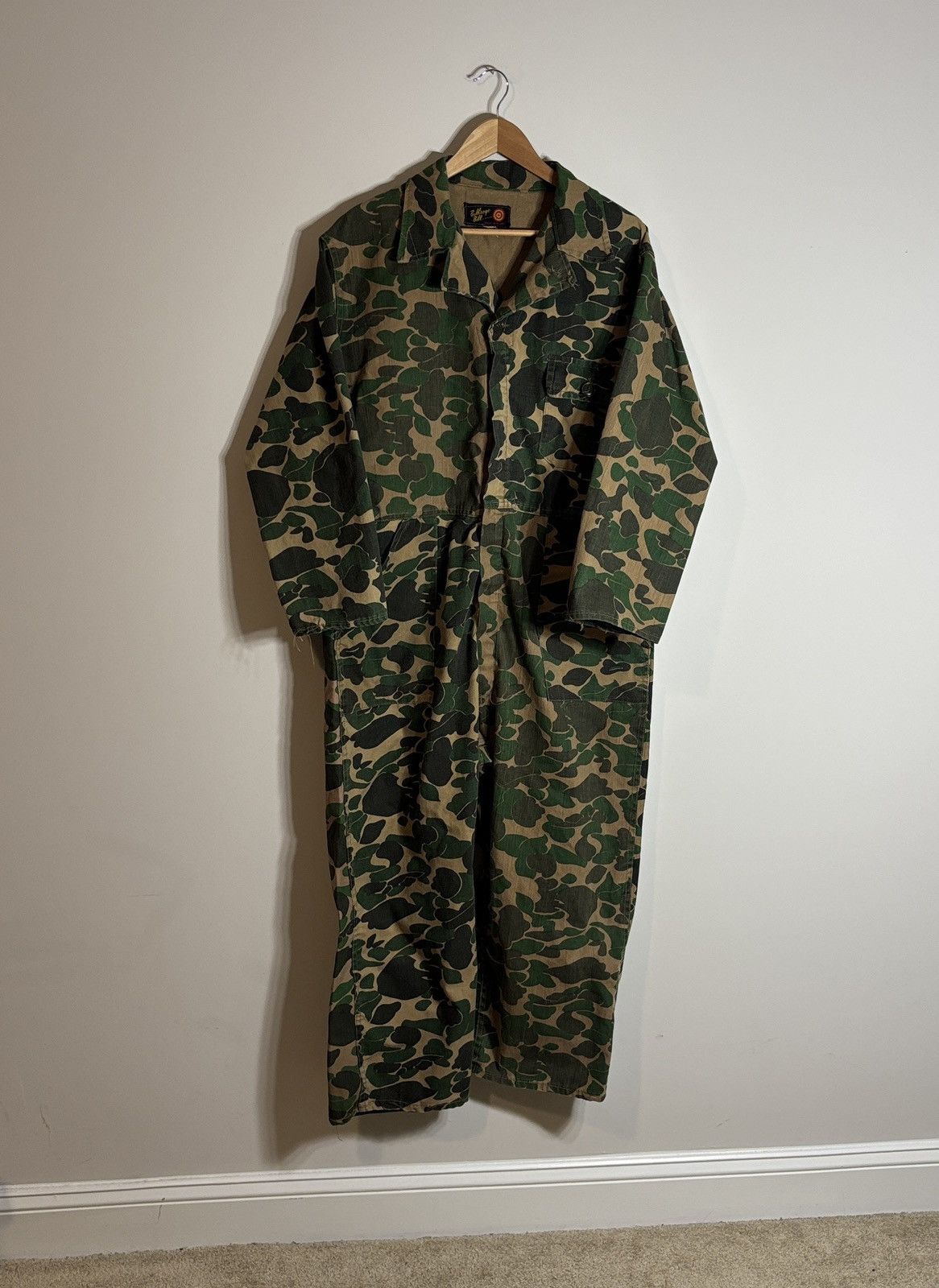 Other Vintage Bullseye Bill Duck Camo Water Repellent Coveralls XL Size US 42 / EU 58 - 7 Thumbnail