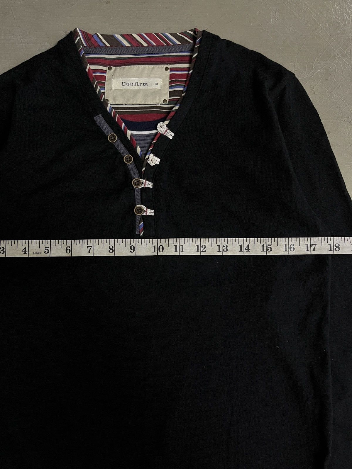 Greg Lauren Black Slub LS Confirm Henley Inspired by RRL GREG LAUREN Size US M / EU 48-50 / 2 - 5 Thumbnail