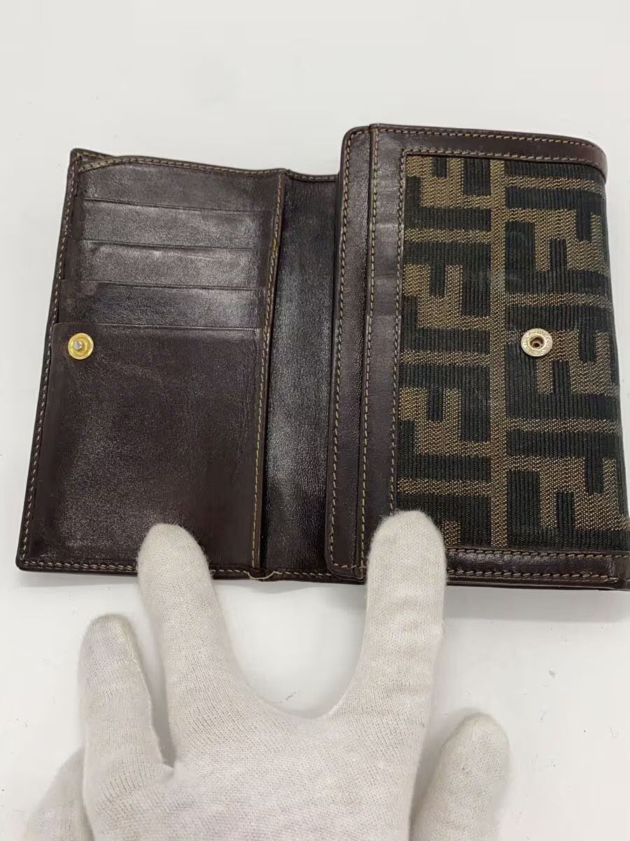 Fendi Fendi Zucca Canvas Bi-Fold Wallet Brown Monogram Size ONE SIZE - 4 Thumbnail