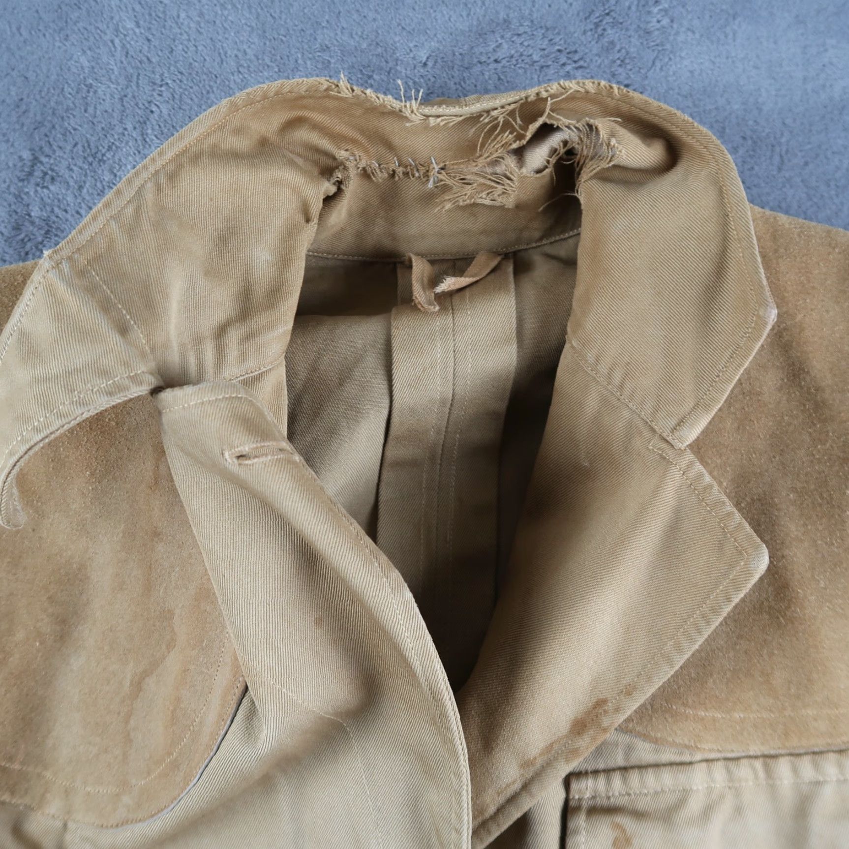 Vintage VINTAGE Hunting Jacket Mens Regular M Khaki Cotton Solid 40s Outdoor Vintage Size US M / EU 48-50 / 2 - 6 Thumbnail