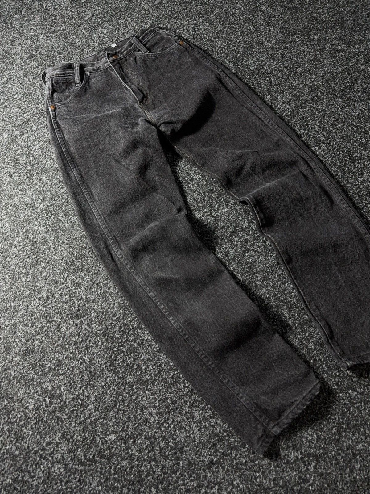 If Six Was Nine × Vintage × Wrangler Vintage 90s Y2K Wrangler USA Black Jeans baggy pants Size 26" / US 2 / IT 38 - 2 Thumbnail