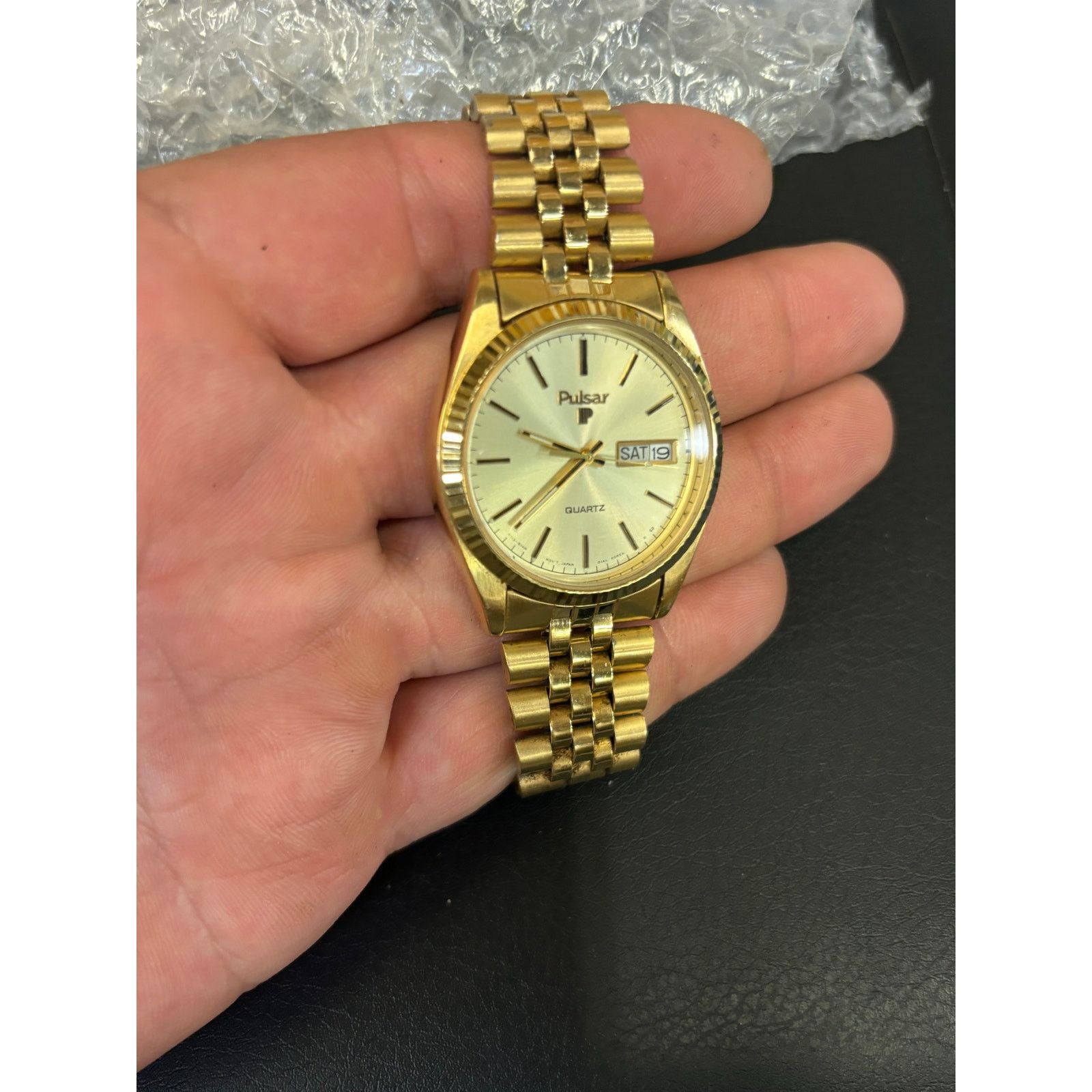 Pulsar Pulsar Presidential Gold Tone Men’s Watch! READ! Size ONE SIZE - 4 Thumbnail