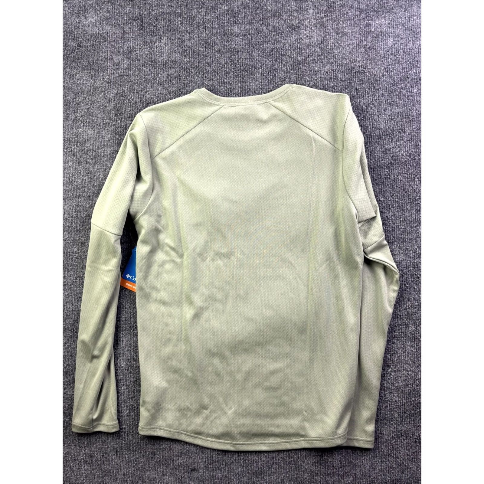 Vintage Columbia Omni-Wick Shirt Mens S Green Long Sleeve Zip Chest Pocket Performance Top Size US S / EU 44-46 / 1 - 8 Thumbnail