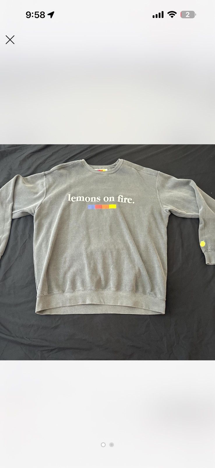 Lemons on fire crewneck